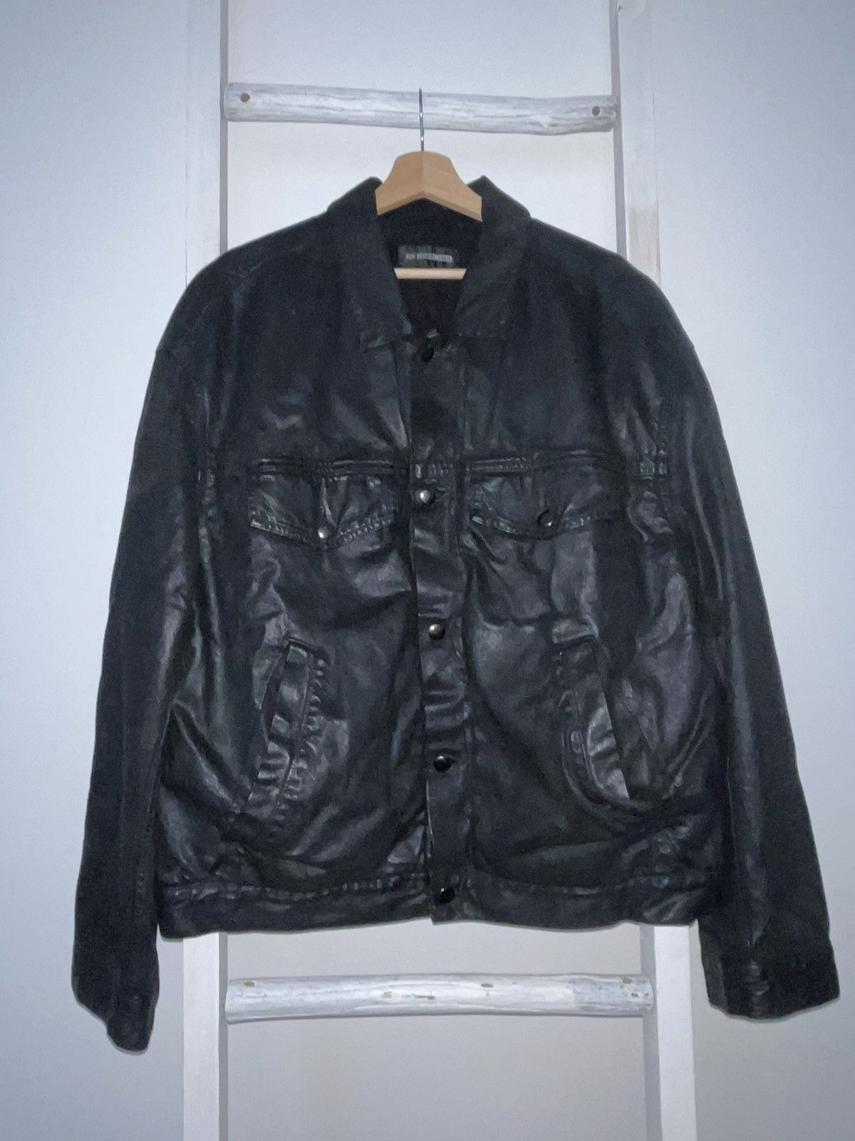 Ann Demeulemeester Ann Demeulemeester waxed denim trucker jacket Size US M / EU 48-50 / 2 - 3 Thumbnail