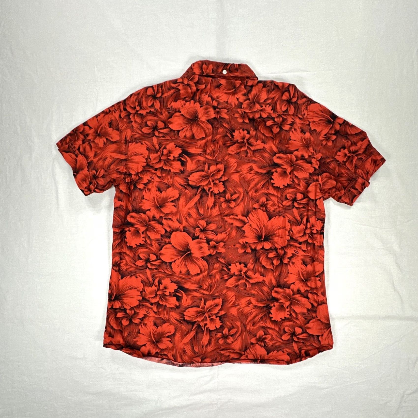 Vintage VINTAGE Kennington Hawaiian Button-Up Shirt L Red Cotton Pocket Size US L / EU 52-54 / 3 - 5 Thumbnail