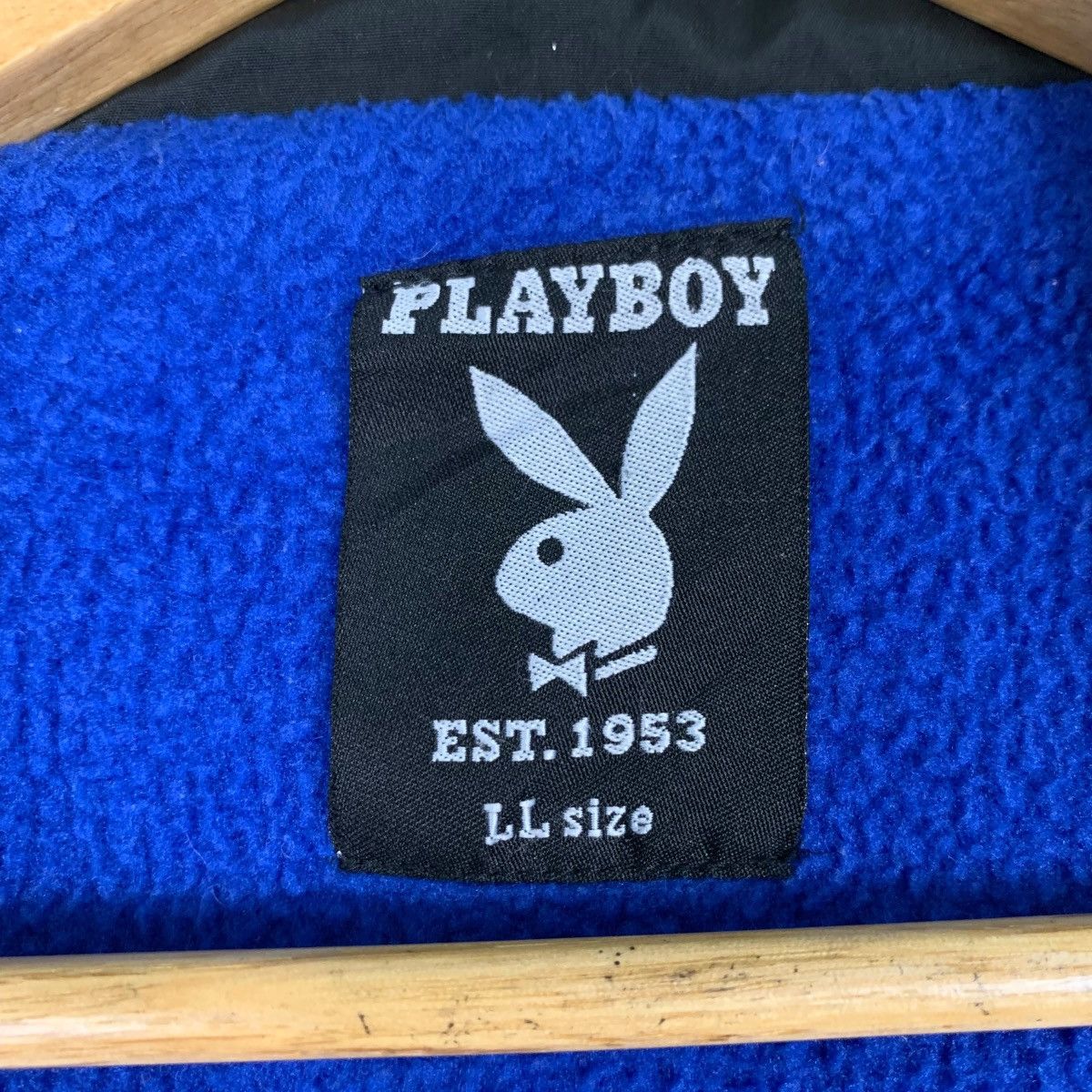 Playboy PLAYBOY Blue Fleece Lined Big Logo Light Jacket #1170-C54 Size US L / EU 52-54 / 3 - 15 Thumbnail