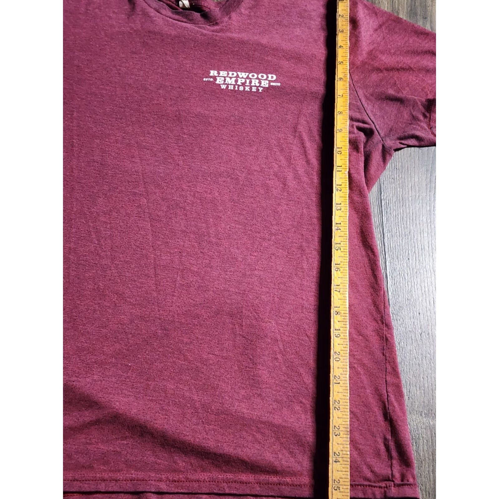 Doublet Mens L Whiskey T-Shirt Red Cotton Blend Double Sided Thrashed Pipe Dream NM NL Vintage: No Size US L / EU 52-54 / 3 - 3 Thumbnail
