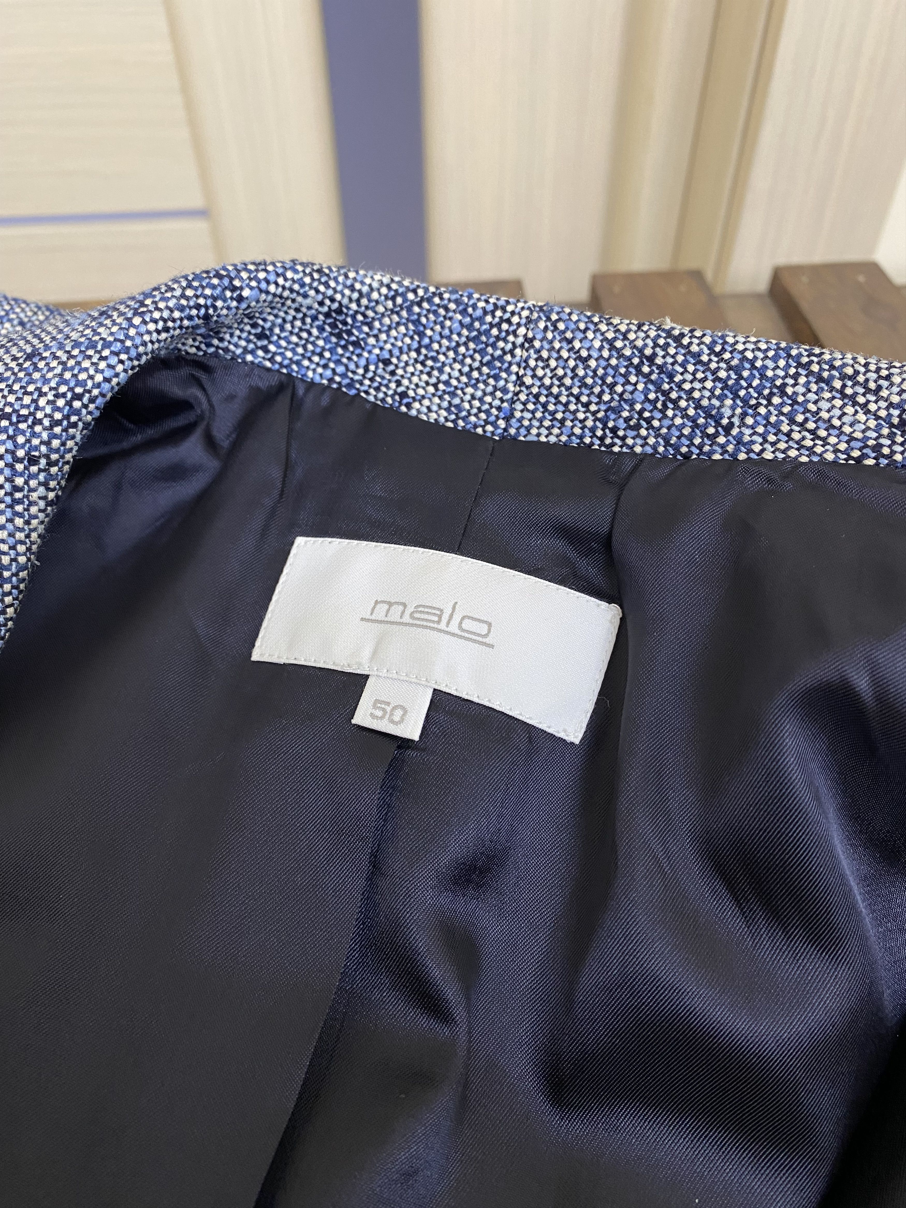 Malo Rare Malo mens Silk and linen blazer jacket size 50 Size 50R - 9 Thumbnail