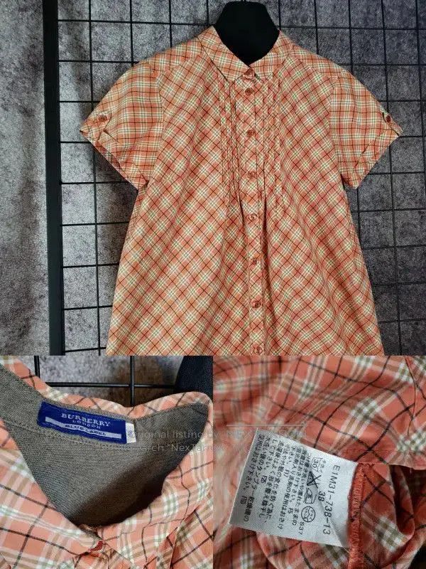 Burberry Burberry Summer Orange Pink Short Sleeve Shirt. Size M / US 6-8 / IT 42-44 - 2 Thumbnail