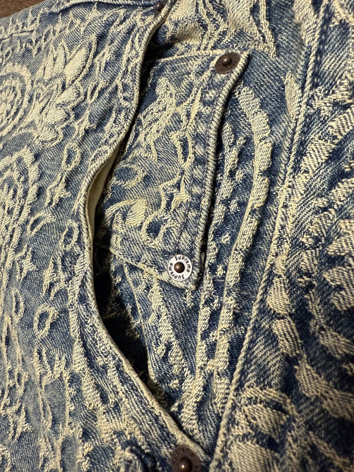 Supreme Supreme Bandana Jacquard Baggy Jean Blue Size US 38 / EU 54 - 6 Thumbnail