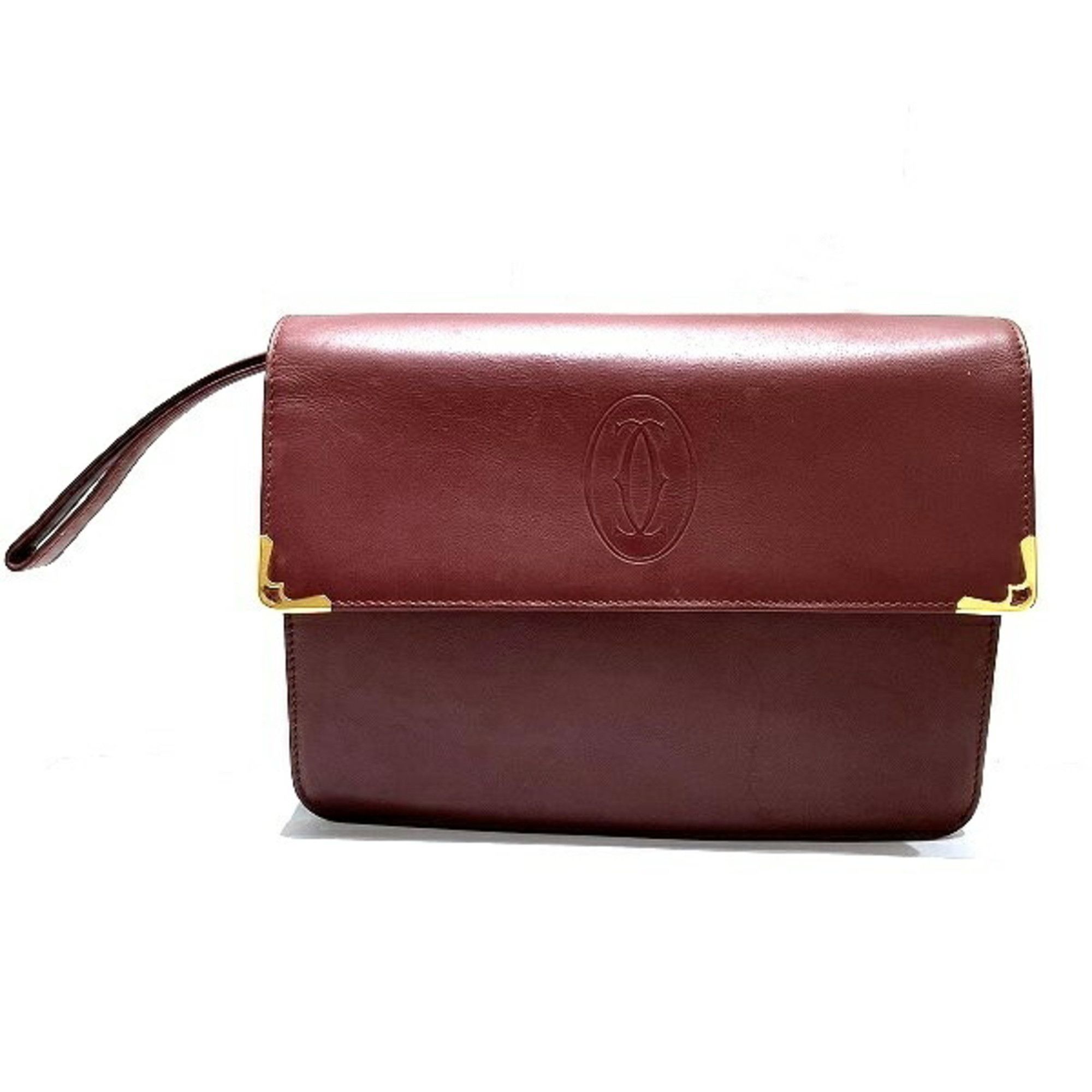 image of Cartier Mustline Bag Second Clutch Men's Women's in Bordeaux