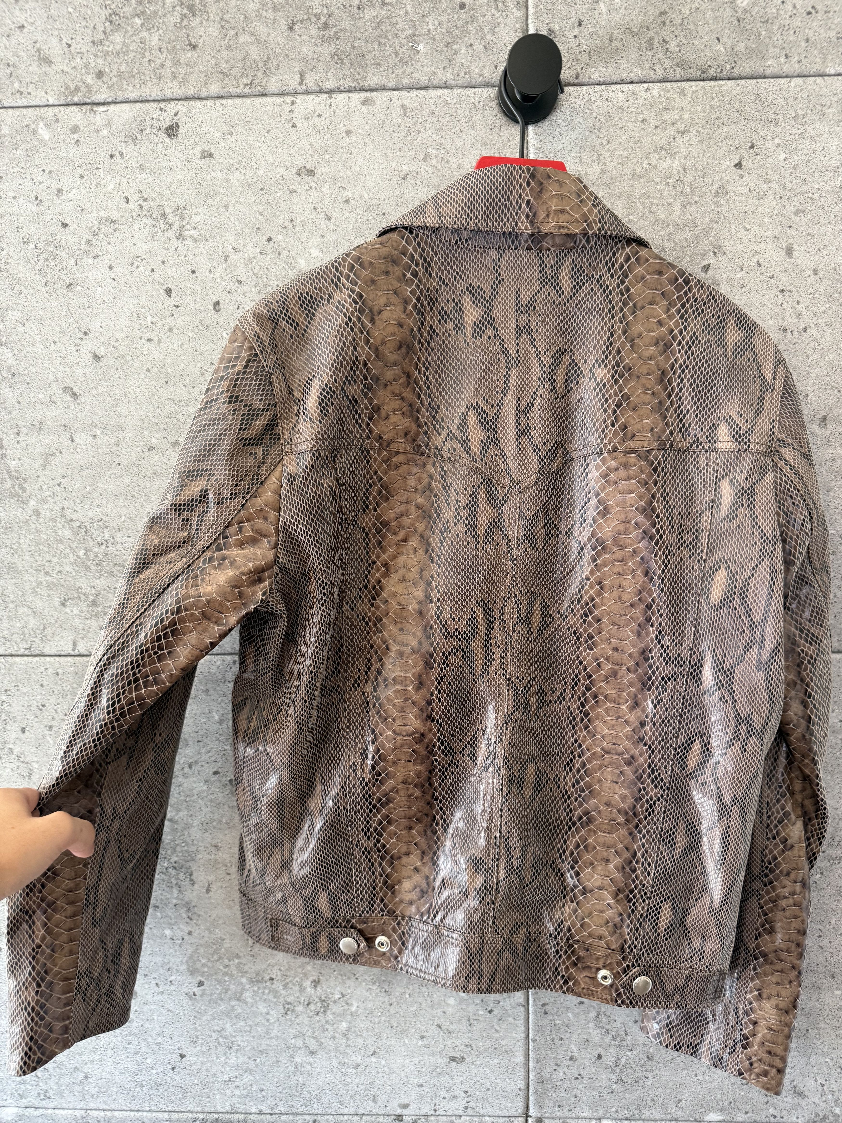 Vintage Vintage 100 percent python skin snake skin biker jacket Size US L / EU 52-54 / 3 - 7 Thumbnail