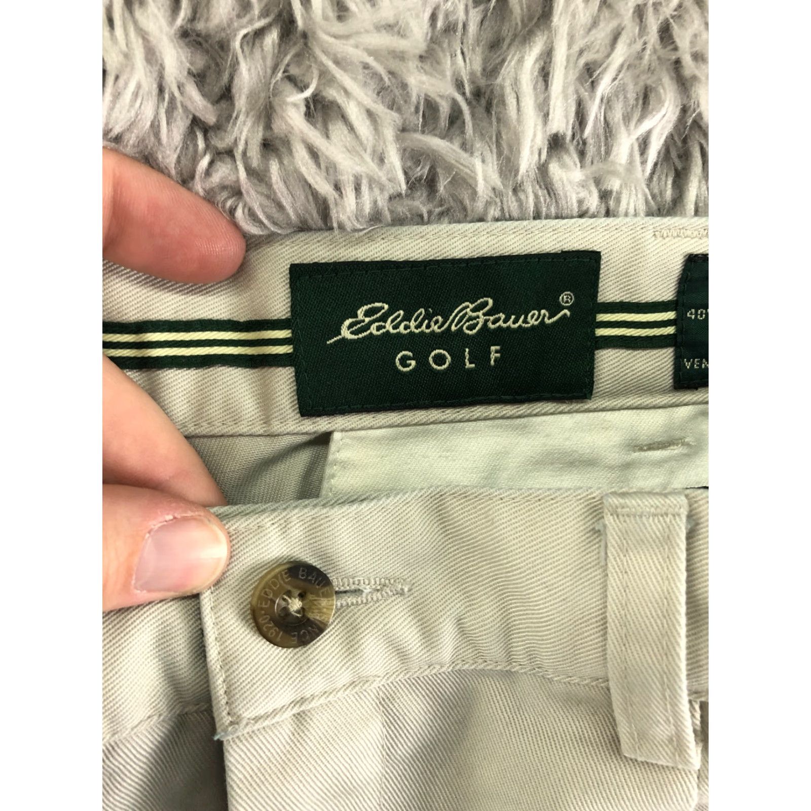 Eddie Bauer Eddie Bauer Mens 36 Mid Rise Tan Khaki Golf Shorts Bermuda 5-Pocket Beige Cotton Blend Regular Size US 36 / EU 52 - 6 Thumbnail