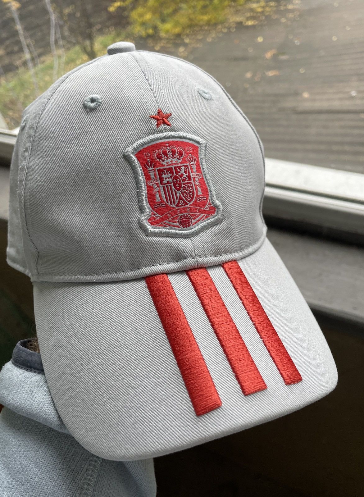 Adidas Adidas Spain FEF 3 Stripes Football Soccer Grey Cap Hat Size ONE SIZE - 3 Thumbnail