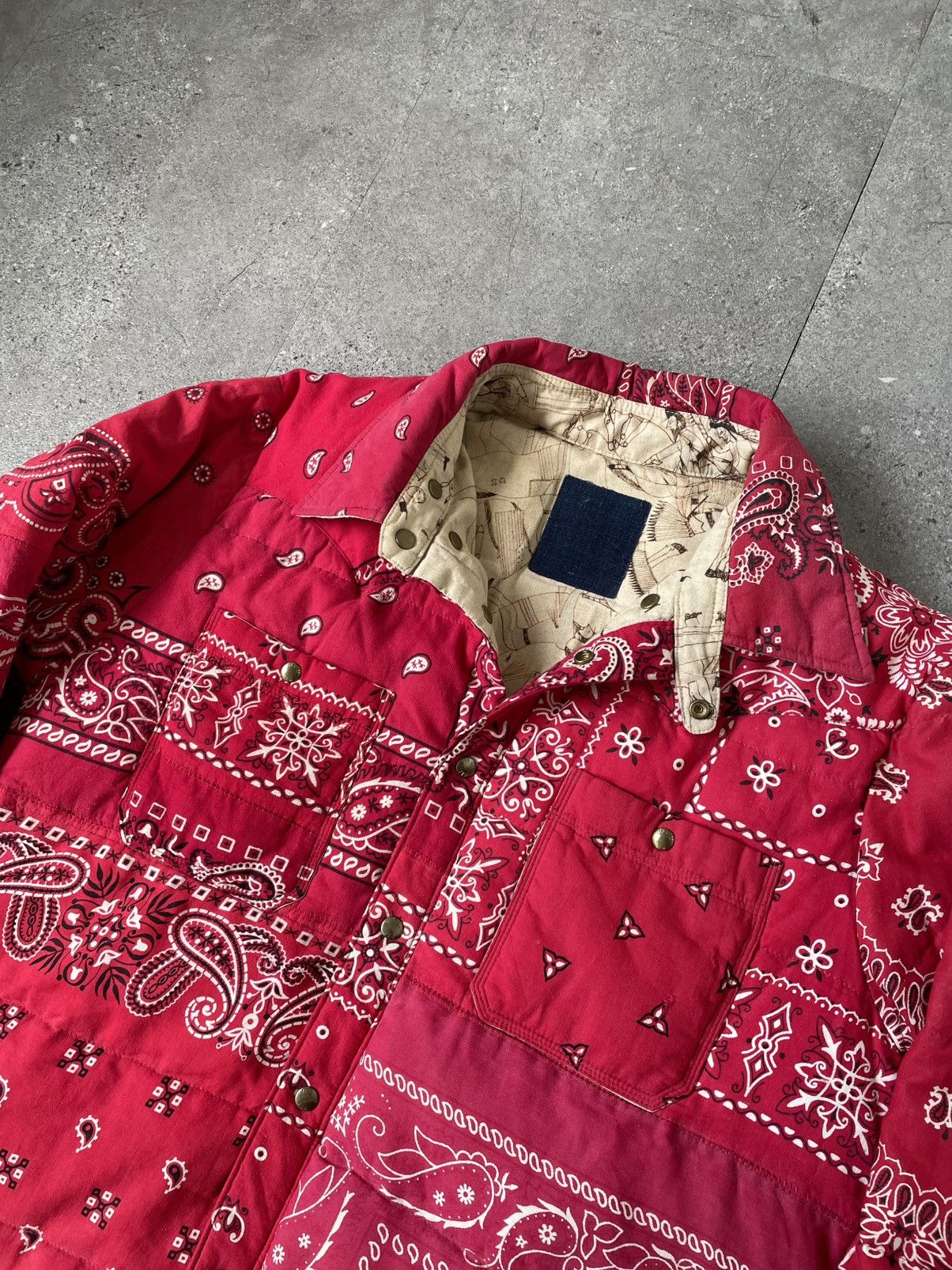 Visvim Visvim FW16 ICT Kerchief down JKT Red Bandana Size US L / EU 52-54 / 3 - 2 Thumbnail