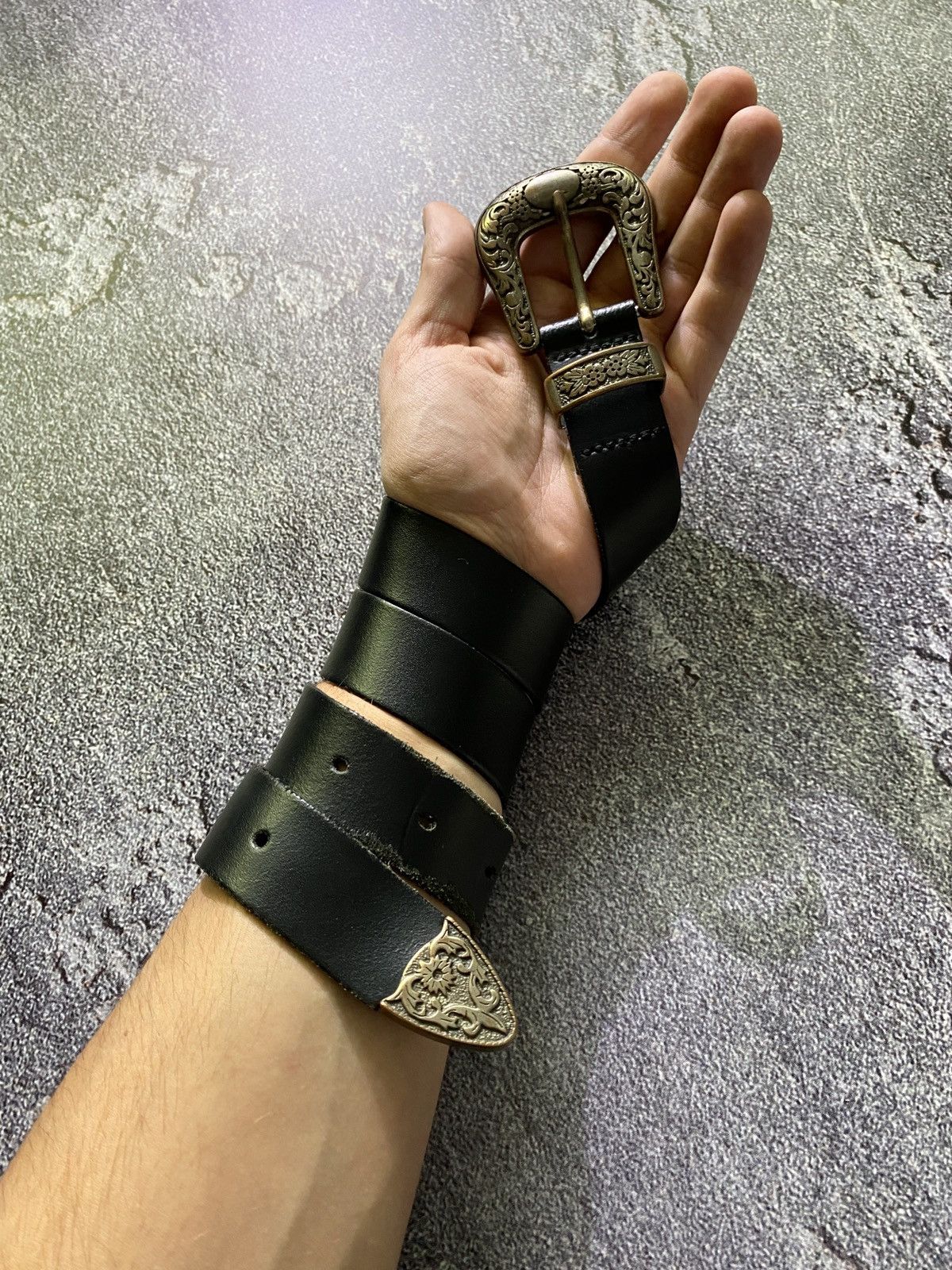 Vintage y2k leather belt style B.B. Simon 87 cm
