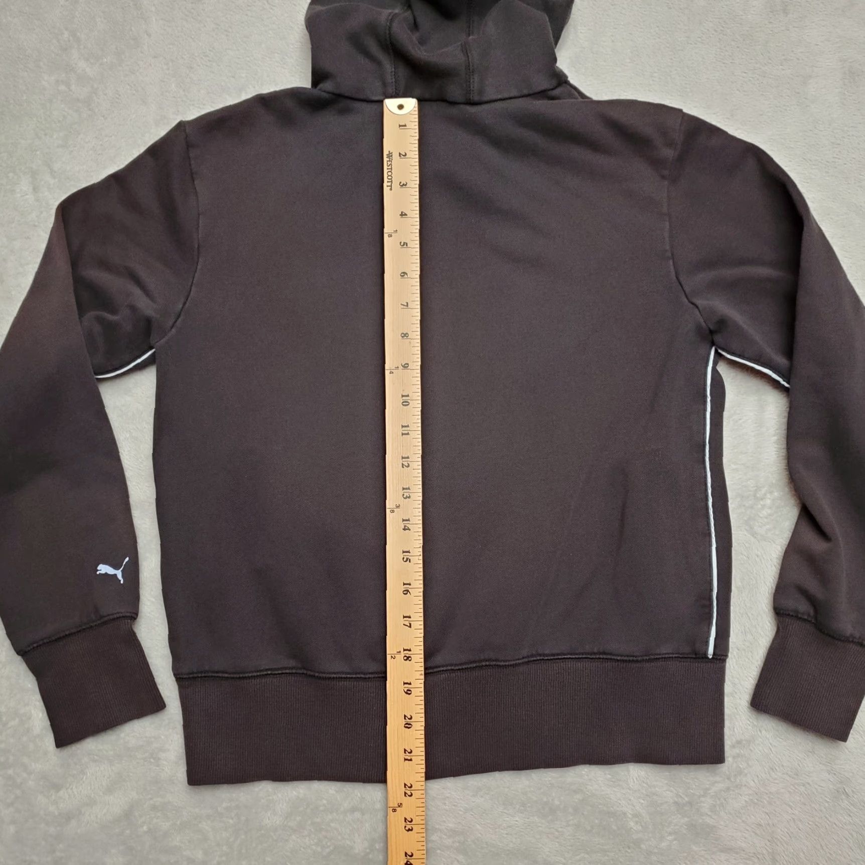 Puma VINTAGE Puma Hoodie Womens M Black Hooded Center Big Logo Sweatshirt Casual Outdoor Mens Womens Girls Boys Size M / US 6-8 / IT 42-44 - 7 Thumbnail