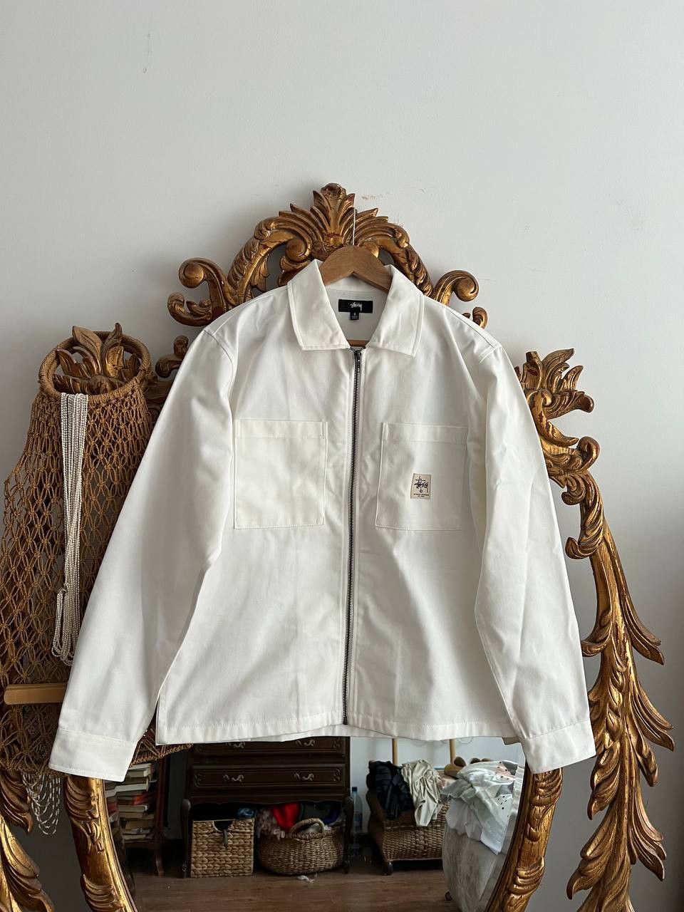 Stussy Stussy Workwear White Jacket Sz S Size US S / EU 44-46 / 1 - 1 Thumbnail