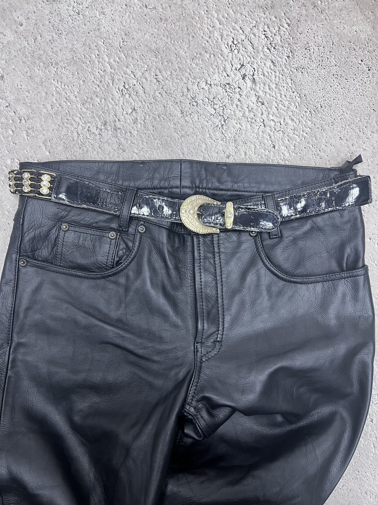 Hysteric Glamour × Japanese Brand SALE✅✅Vintage Rhinestones Distressed BB Simons style Belts Size ONE SIZE - 10 Thumbnail