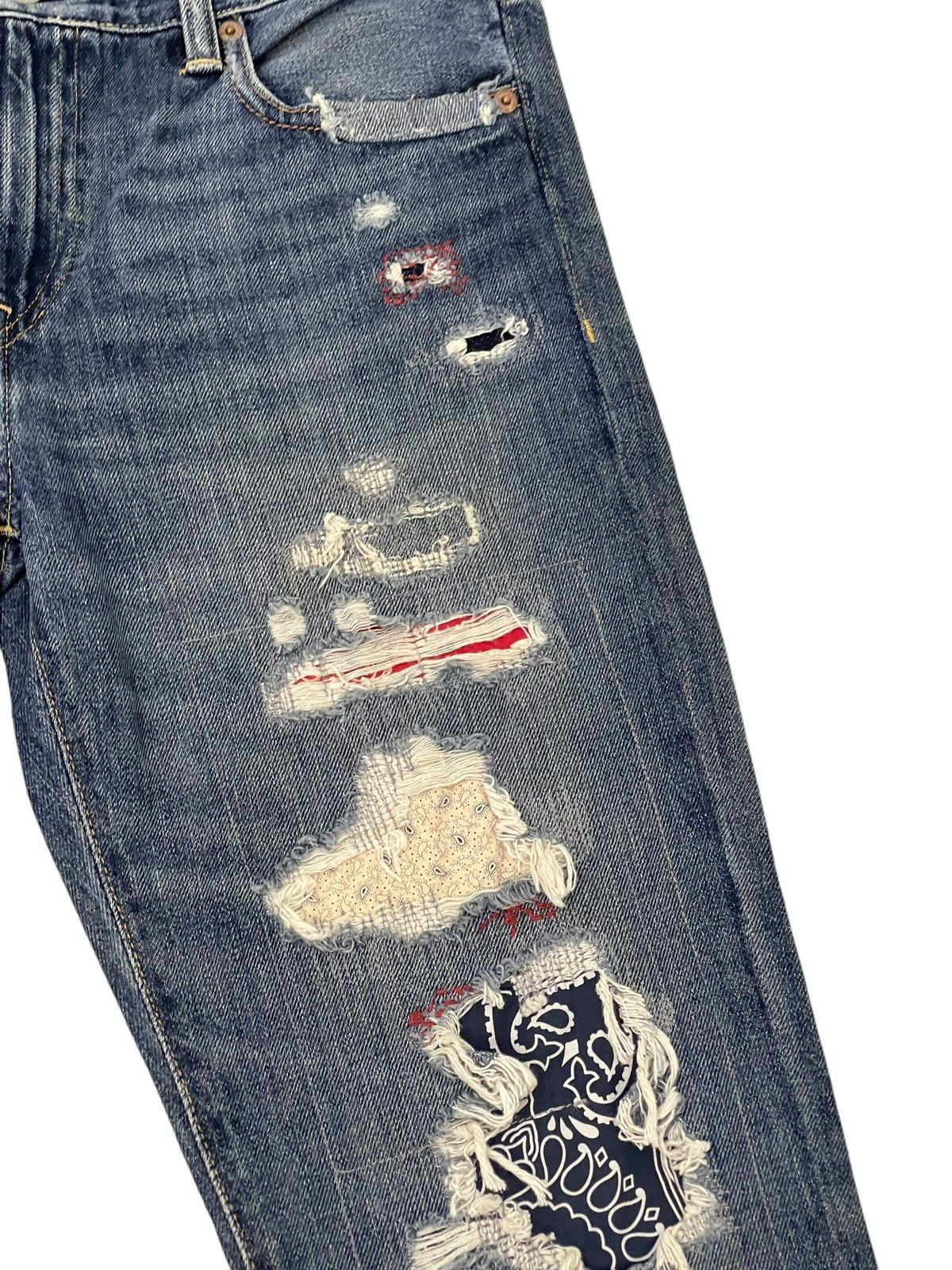 Polo Ralph Lauren New Patchwork Jeans Polo Ralph Lauren Slim Tapered Size US 27 - 6 Thumbnail