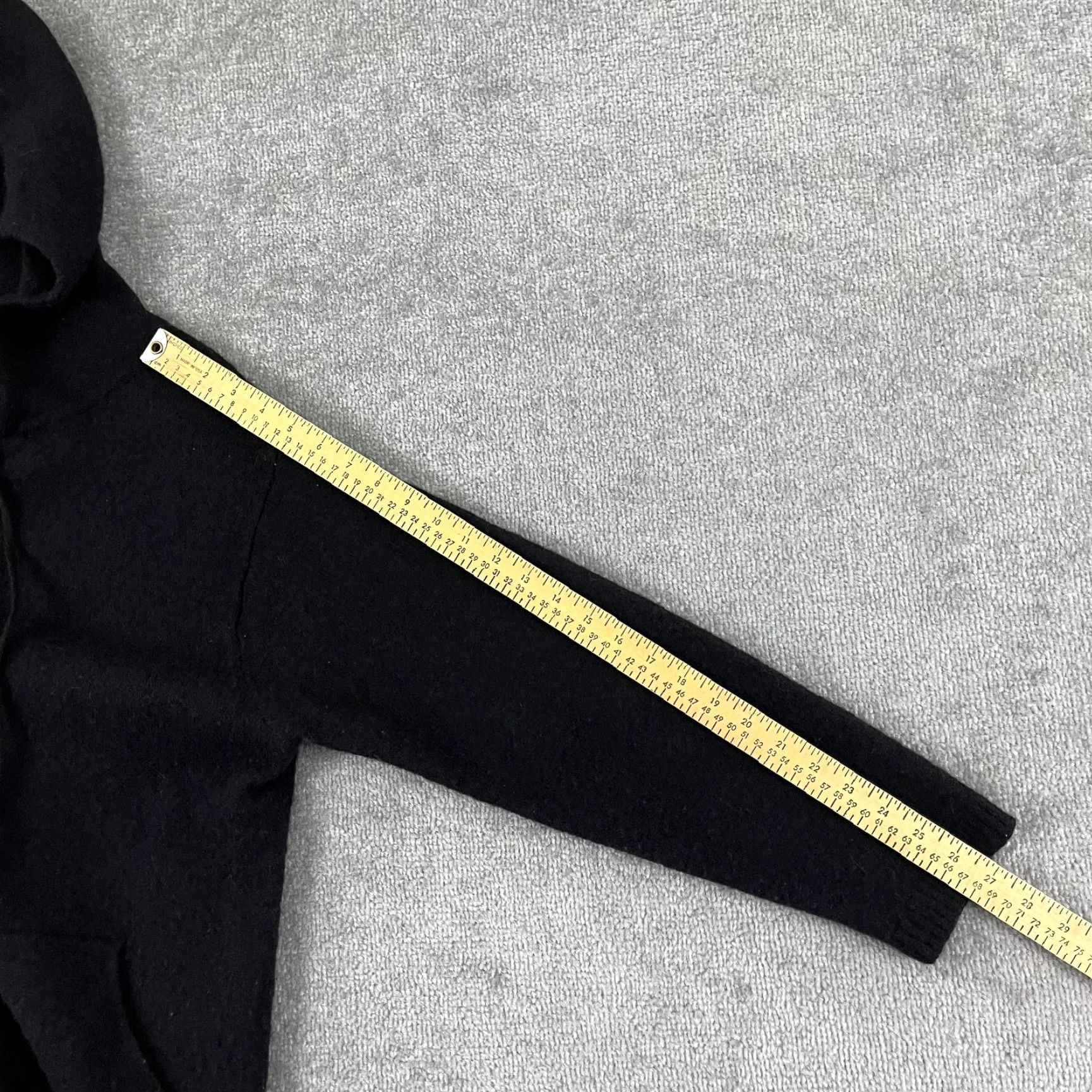 Vintage VINTAGE Margaret O'Leary Sweater Jacket Womens Size 2 Black Merino Wool Blend Hooded Zip Size XS / US 0-2 / IT 36-38 - 6 Thumbnail