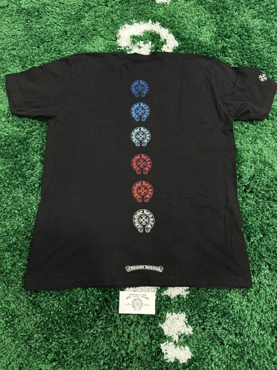 トップス Chrome Hearts multi Color Horse Shoe Tee Chrome Hearts Black Multi Color Horse Shoe T-Shirt – Dolce Vita Hub