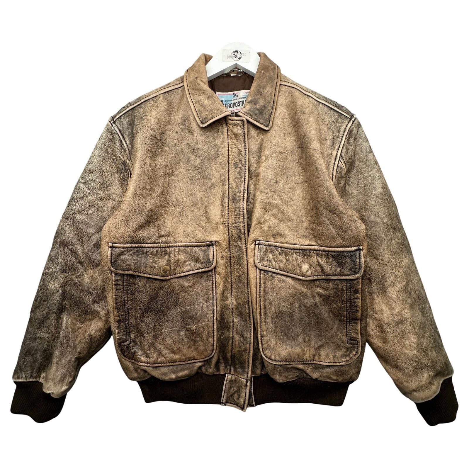 Aeropostale Vintage Aeropostale A-2 Bomber Leather Jacket Medium Flight Size US M / EU 48-50 / 2 - 1 Thumbnail