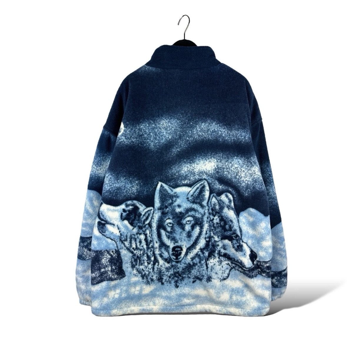Other Vintage Wolf Sherpa Fleece Jacket Art Animal All Over Print Size US XXL / EU 58 / 5 - 11 Thumbnail