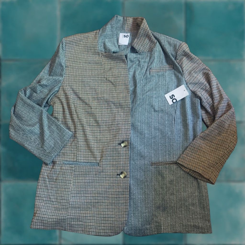 Vintage VINTAGE Sonoma Goods For Life Jacket Women XL Plaid Green Knit Blazer NWT Size XL / US 12-14 / IT 48-50 - 1 Thumbnail