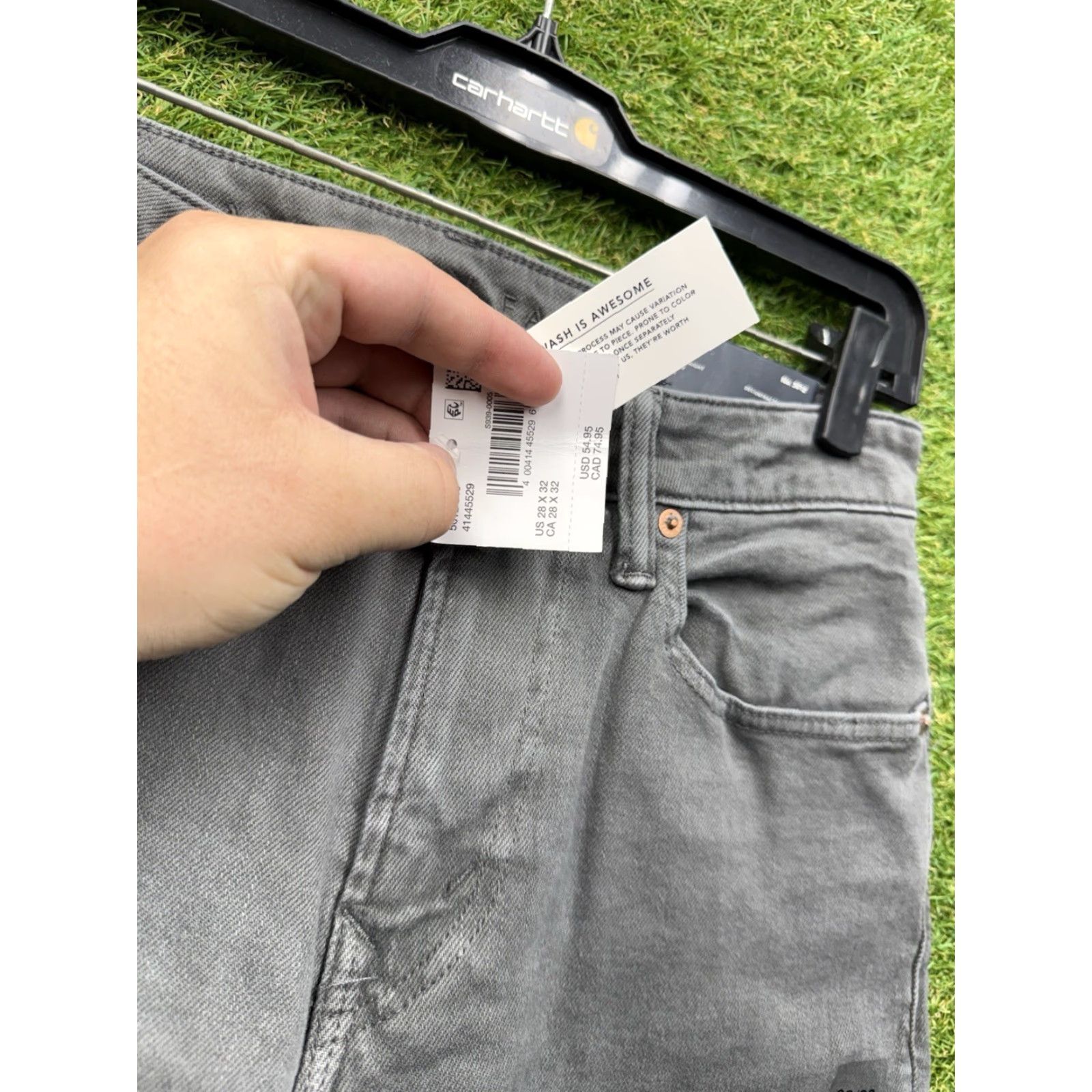 Vintage American Eagle Jeans Mens 28x32 Gray Original Straight Stretch 5-Pocket Flex NWT Size US 28 / EU 44 - 7 Thumbnail