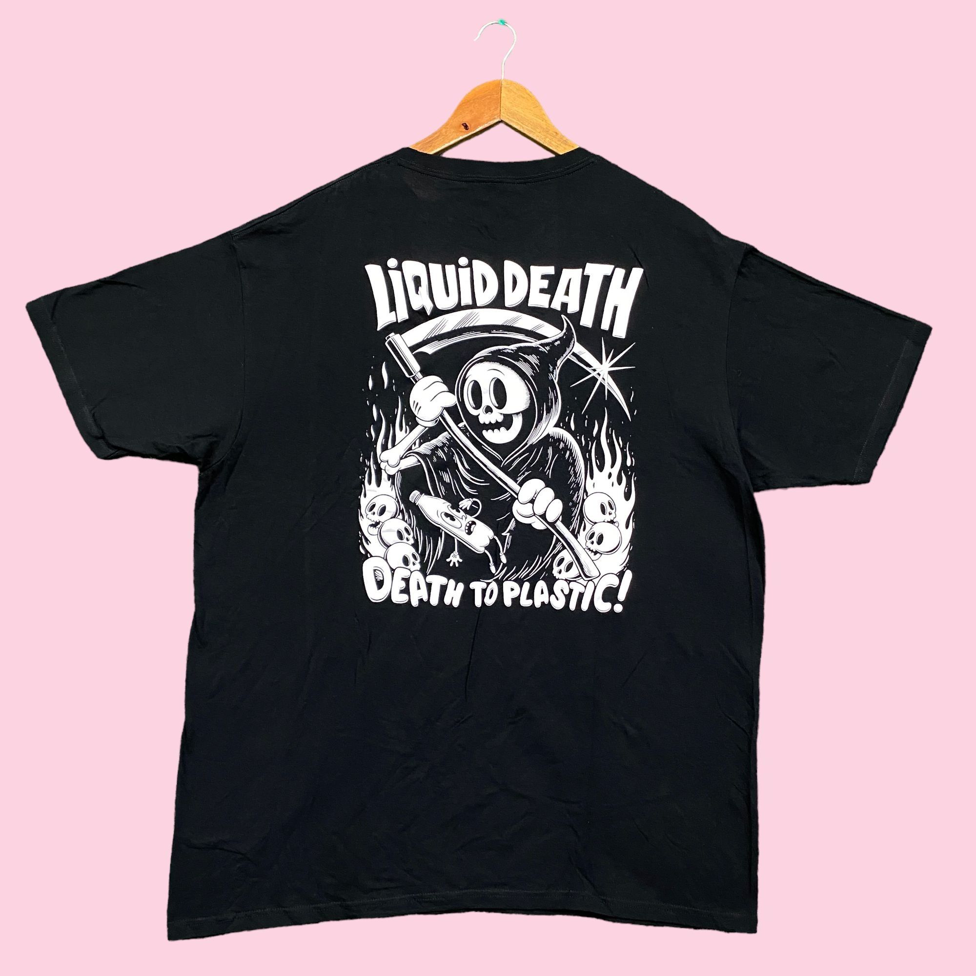 Streetwear Liquid Death Murder your Thirst Death to Plastic! Tee XL ...