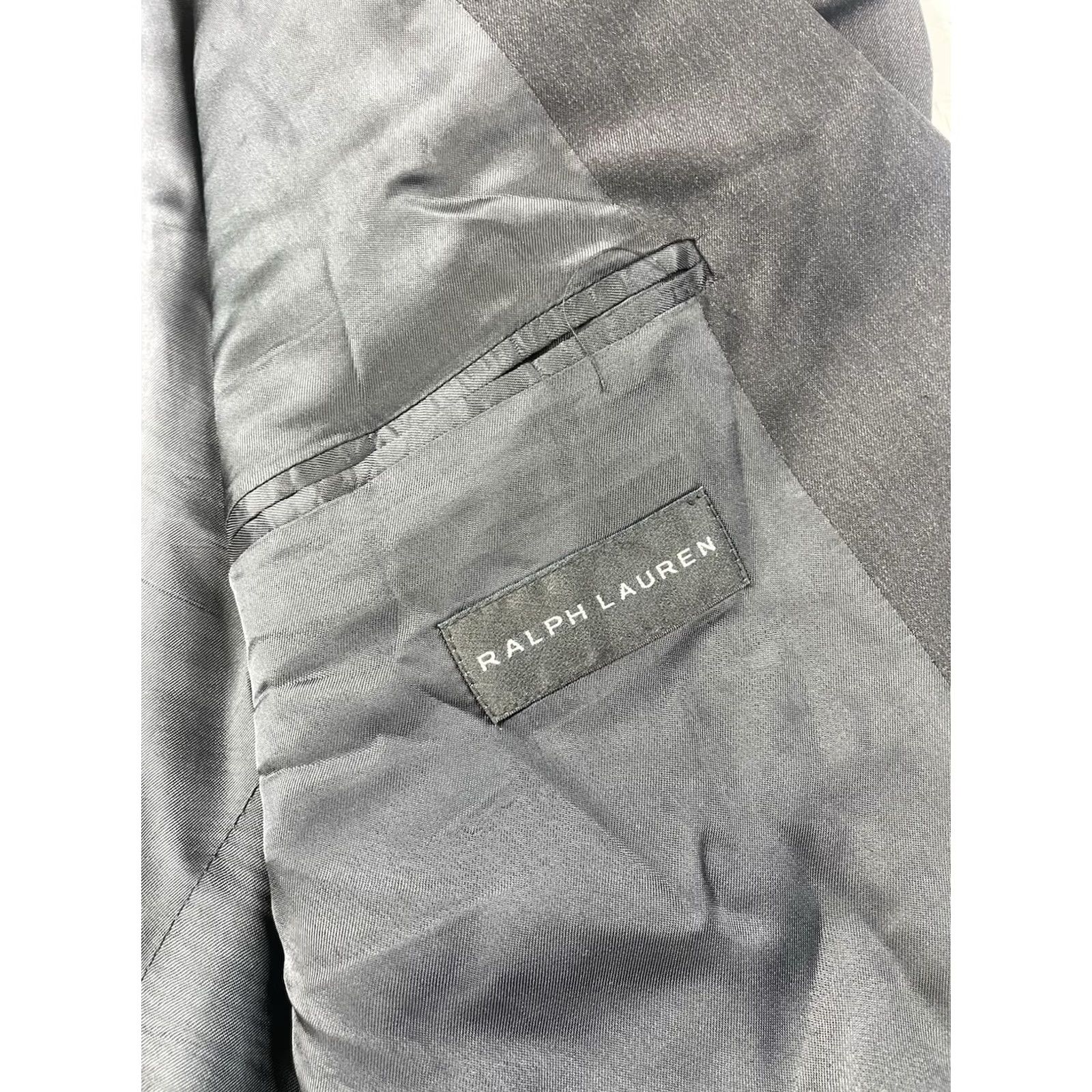 Ralph Lauren Ralph Lauren Black Label Mens Blazer Jacket Sport Coat Wool Charcoal 46R Regular Button Suit Jacket Birthday Not applicable Size 46R - 4 Thumbnail