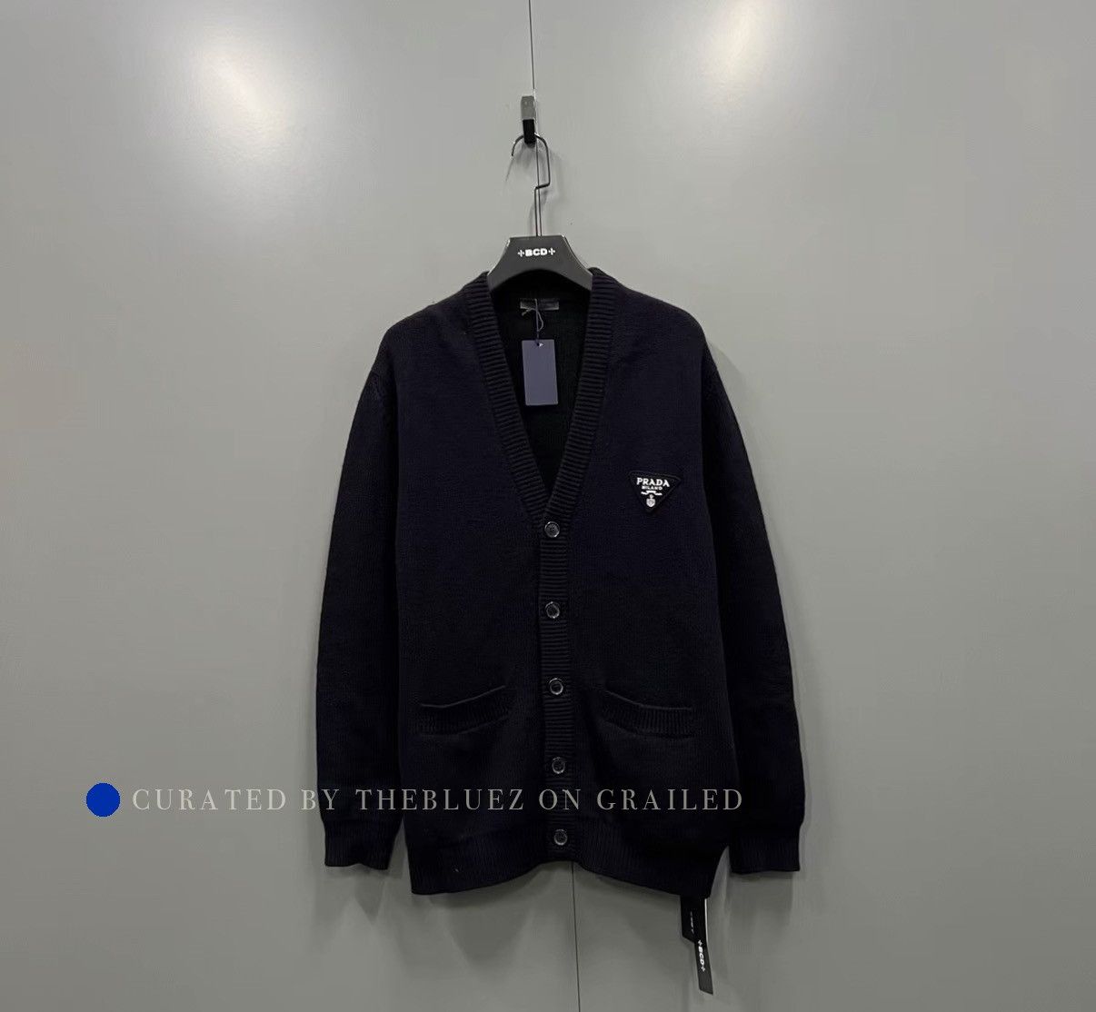 Prada Logo Print Knit Cardigan in Black Size US S / EU 44-46 / 1 - 1 Thumbnail