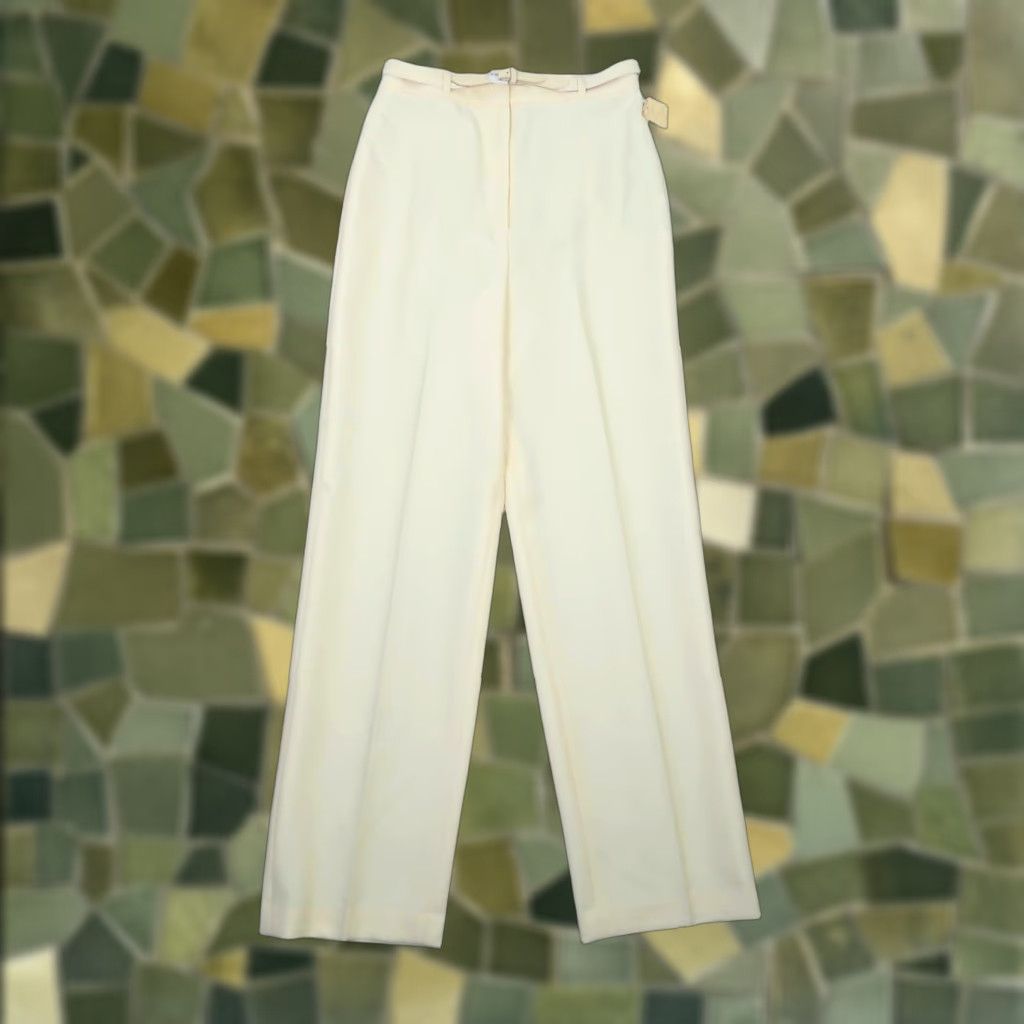 Vintage VINTAGE 70s College Town pastel yellow high rise straight leg pants 14 Size 29" - 1 Thumbnail