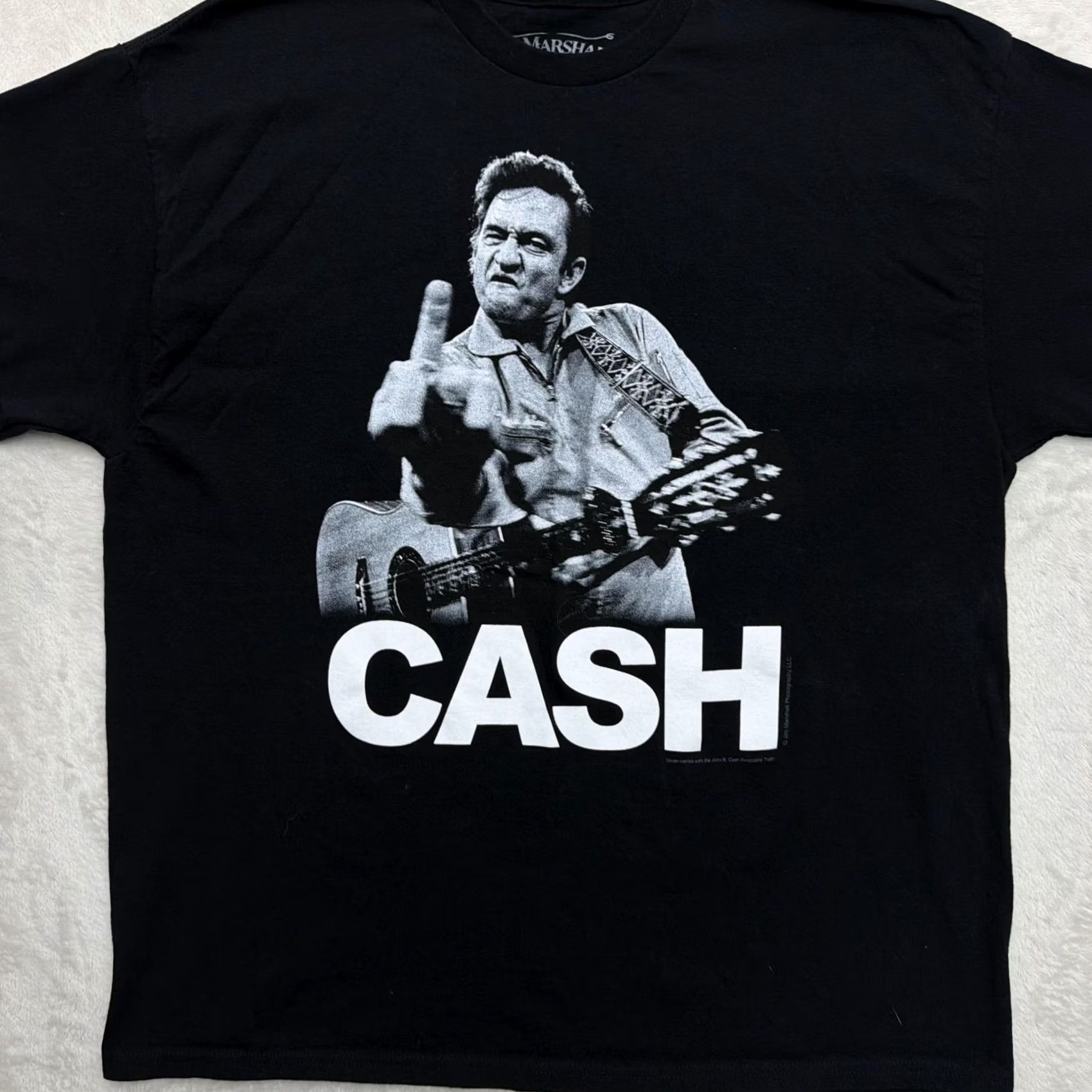 Vintage Jim Marshall Clothing Cash Shirt Graphic Print Tee Music Shirt Mens XL Black Cotton Jersey Crew Neck Short Sleeve T-Shirt Logo All Seasons Vintage: No Size US XL / EU 56 / 4 - 2 Thumbnail