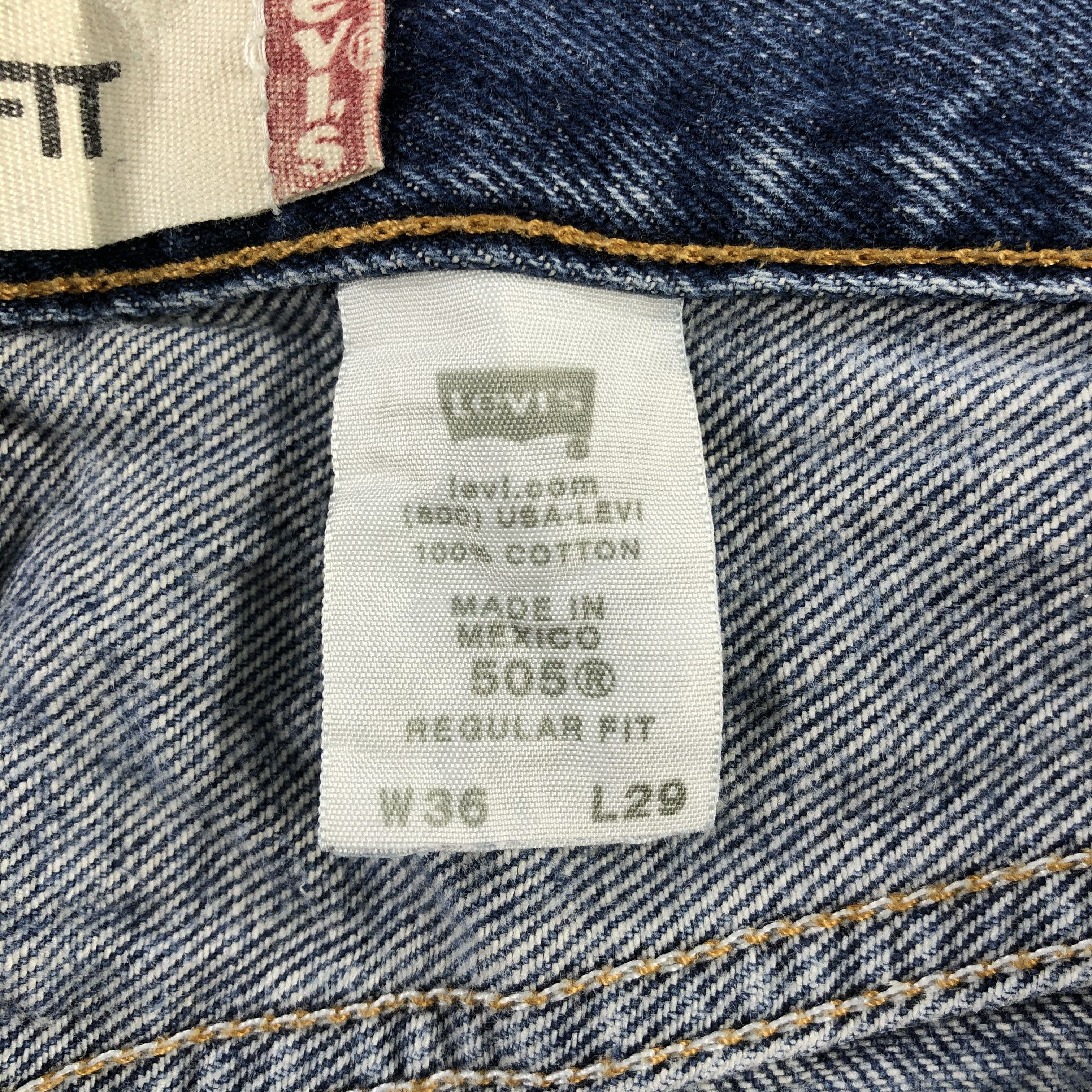 Levi's Vintage Blue Wash Levis 505 Jeans-J2275 Size US 35 - 15 Thumbnail