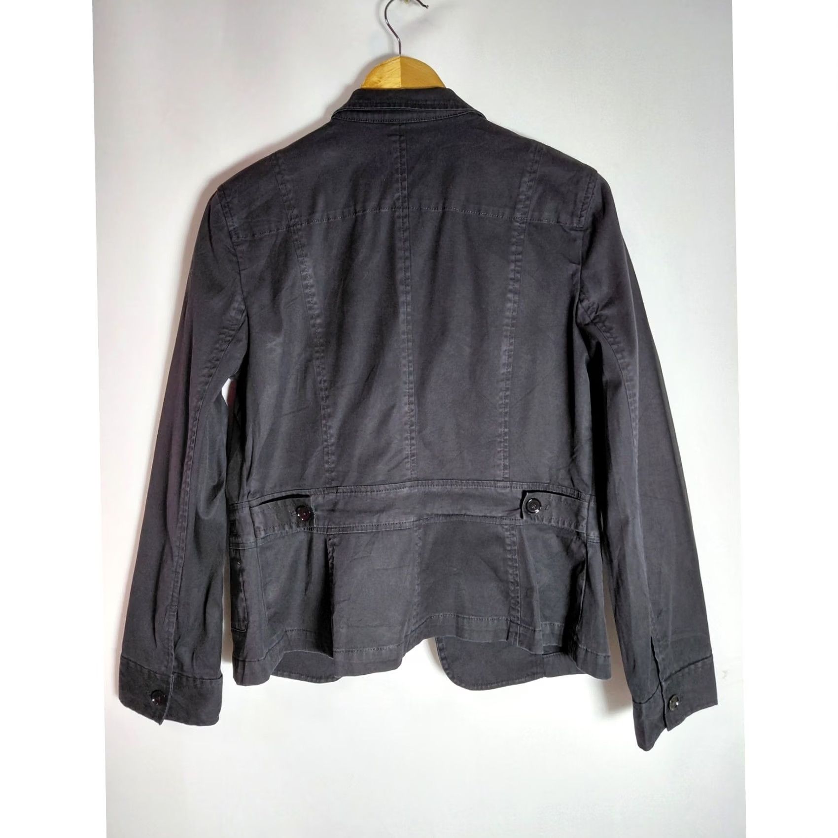 Talbots TALBOTS Black Blazer Women Size 10 Long Sleeve Cotton Blend Solid Button Business Travel Size L / US 10 / IT 46 - 2 Thumbnail