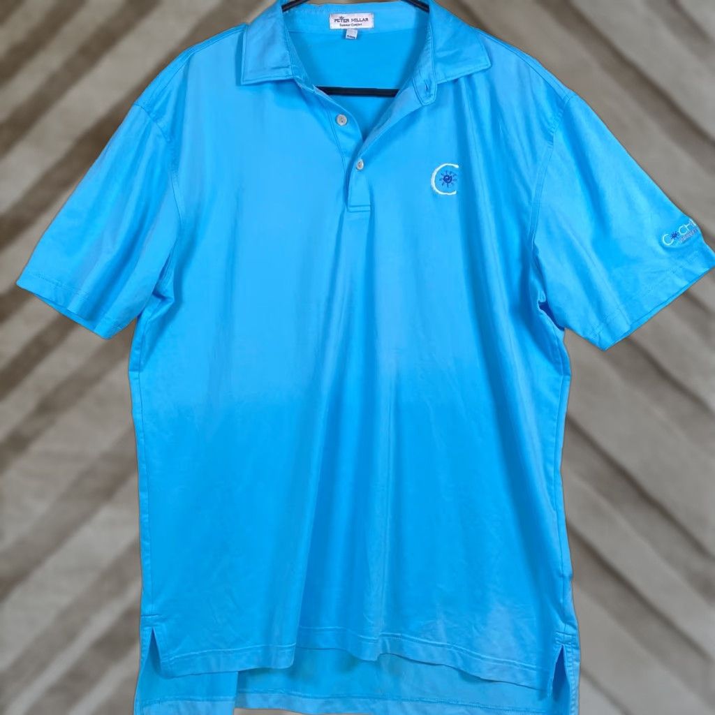 Peter Millar Peter Millar Mens Shirt Blue Short Sleeve Summer Crown Comfort Polo Stretch M Shirt Size US M / EU 48-50 / 2 - 1 Thumbnail