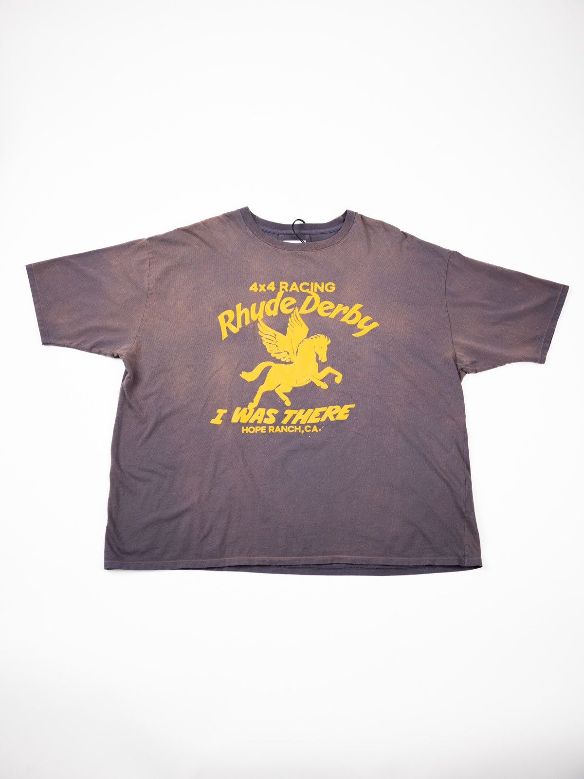 Image of Rhude Derby Racing Tee in Vintage Grey, Men's (Size 2XL)