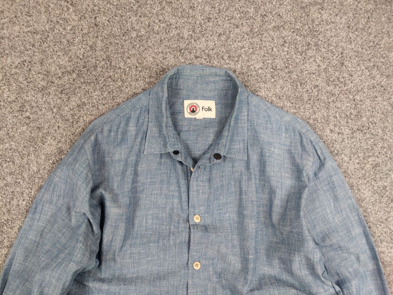 Folk Folk Design Camden Town Blue Casual Button Down Shirt Size US L / EU 52-54 / 3 - 8 Thumbnail