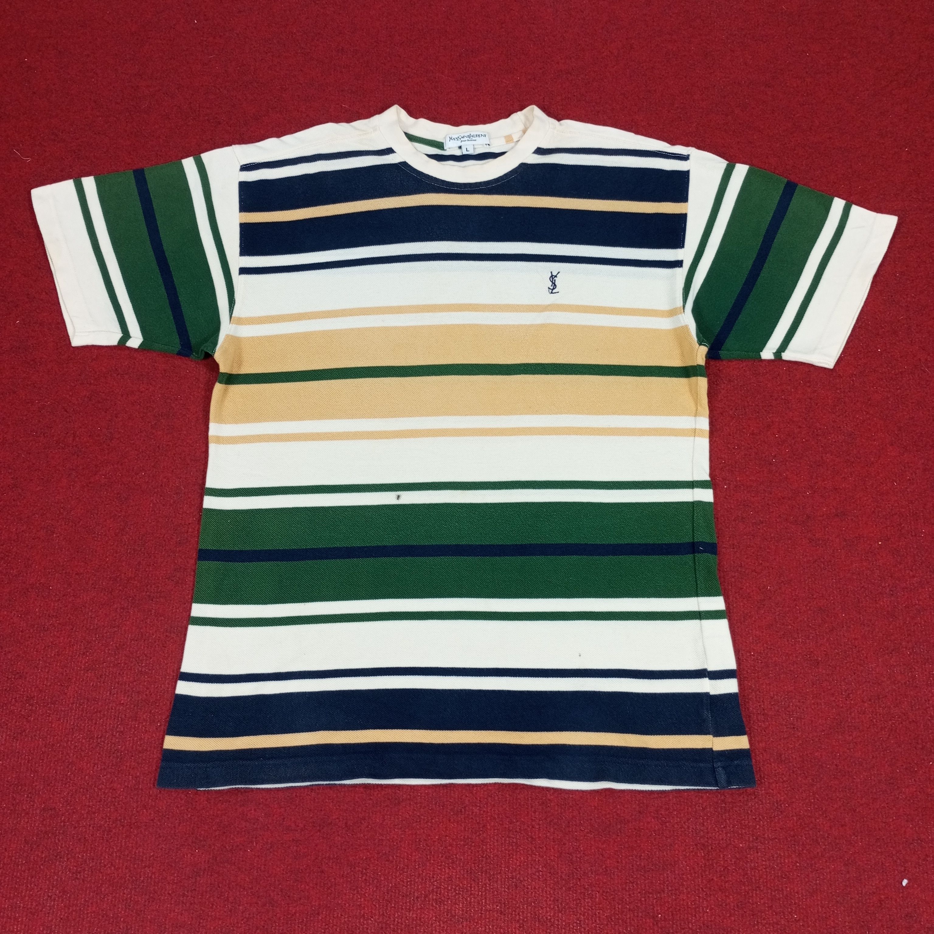 Vintage Yves Saint Laurent Luxury Brand Fashion Design Style Tshirt Size US L / EU 52-54 / 3 - 1 Thumbnail