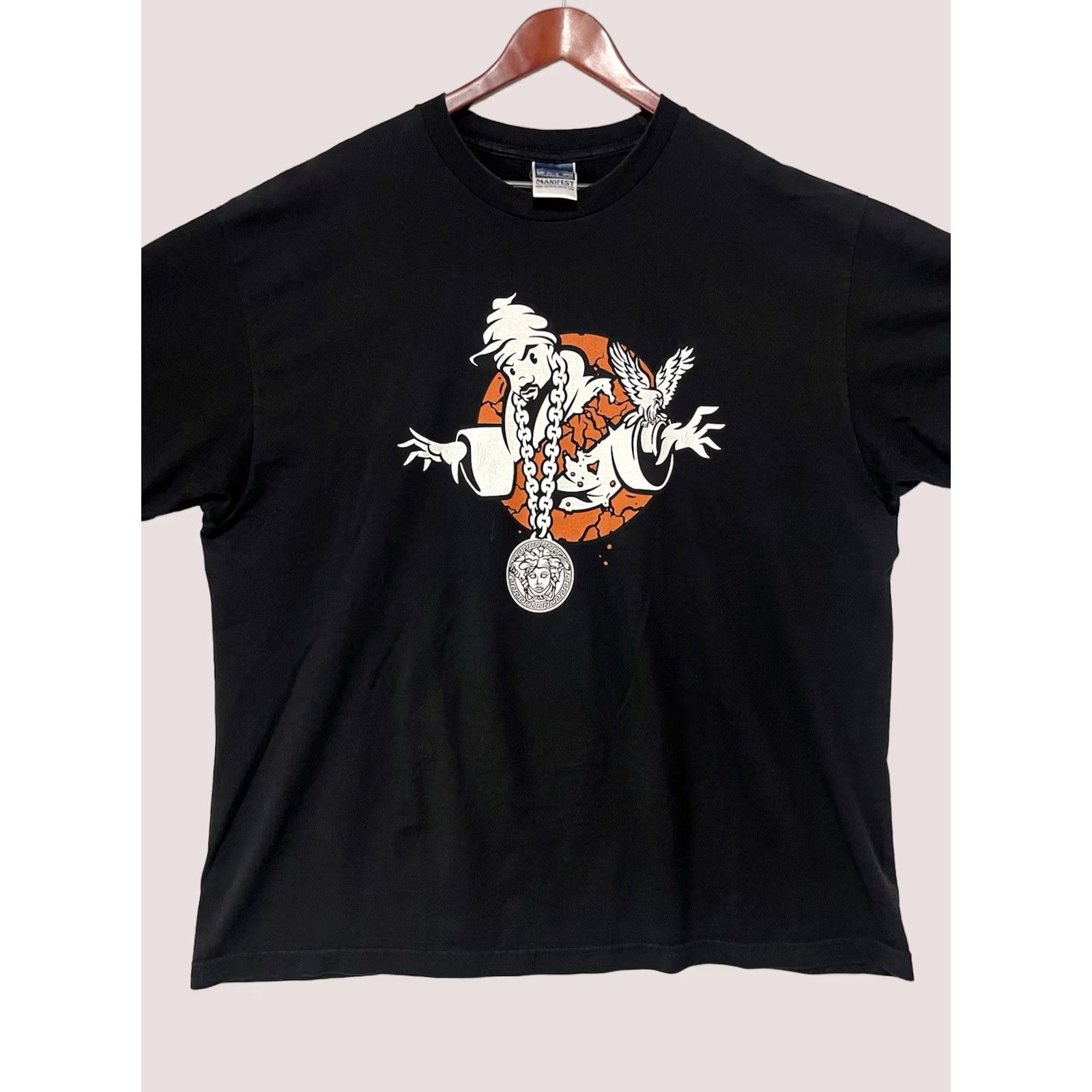 Vintage Manifest Worldwide Mens Shirt XL Streetwear Hip Hop Tee Black T-Shirt Logo Graphic Print Vintage Size US XL / EU 56 / 4 - 1 Thumbnail