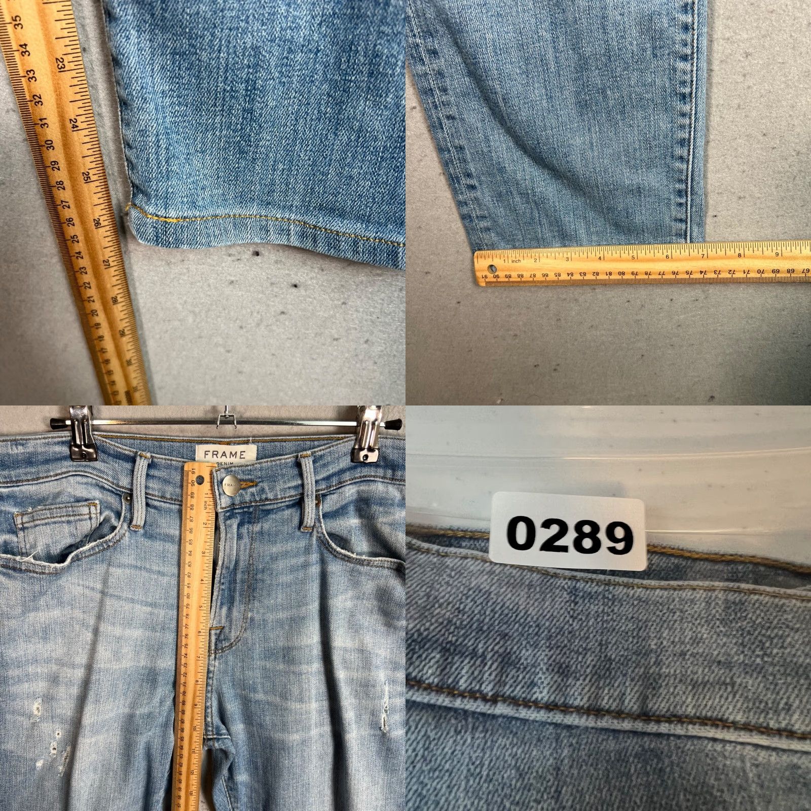 Frame FRAME L'Homme Slim Jeans Light Wash Blue Denim Adult Mens 33 Regular Size US 33 - 8 Thumbnail