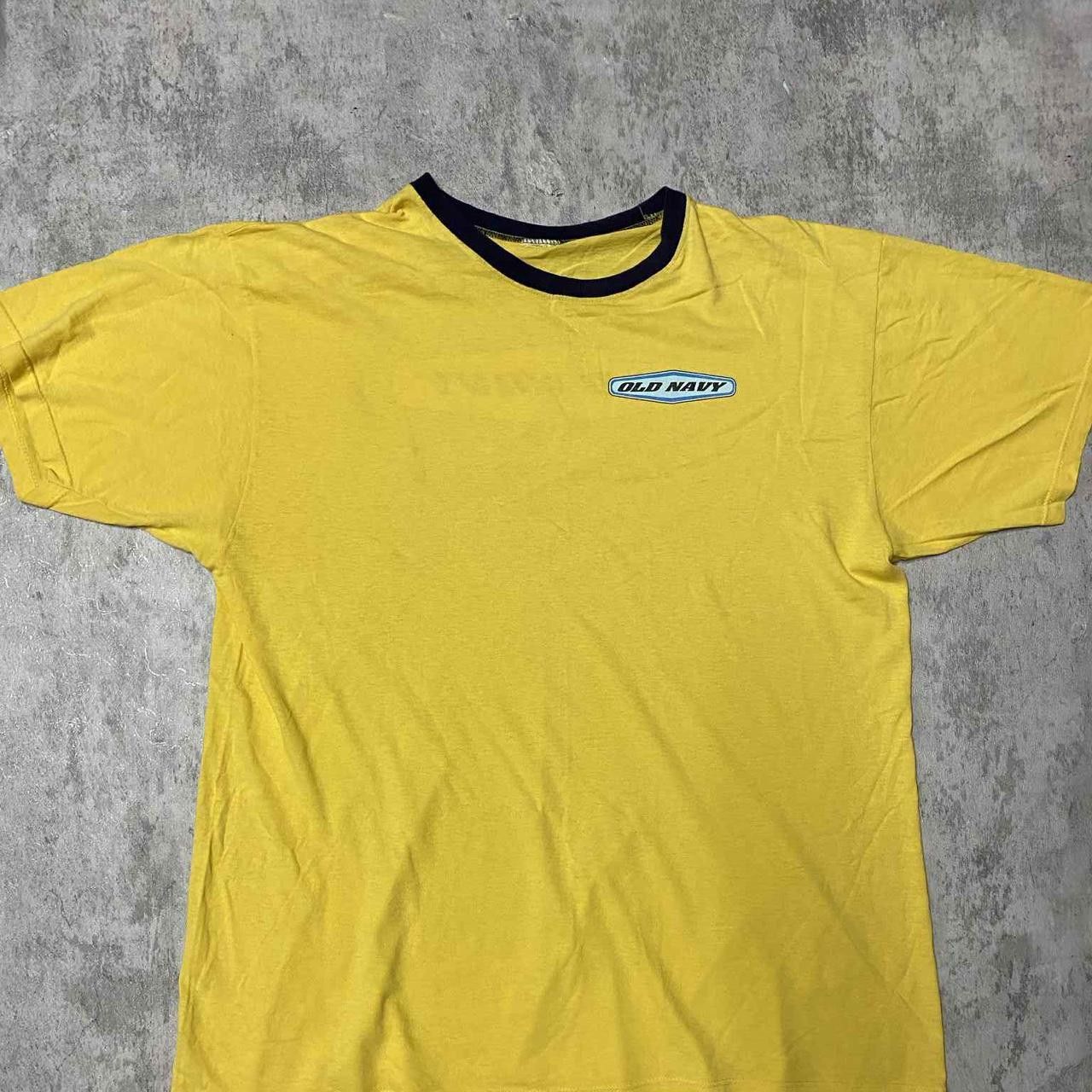 Old Navy Yellow and navy Old Navy cotton tee Size US L / EU 52-54 / 3 - 1 Thumbnail