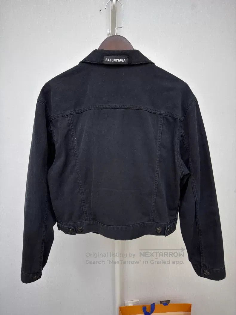 Balenciaga Balenciaga Black Washed Denim Jacket Size US M / EU 48-50 / 2 - 2 Thumbnail