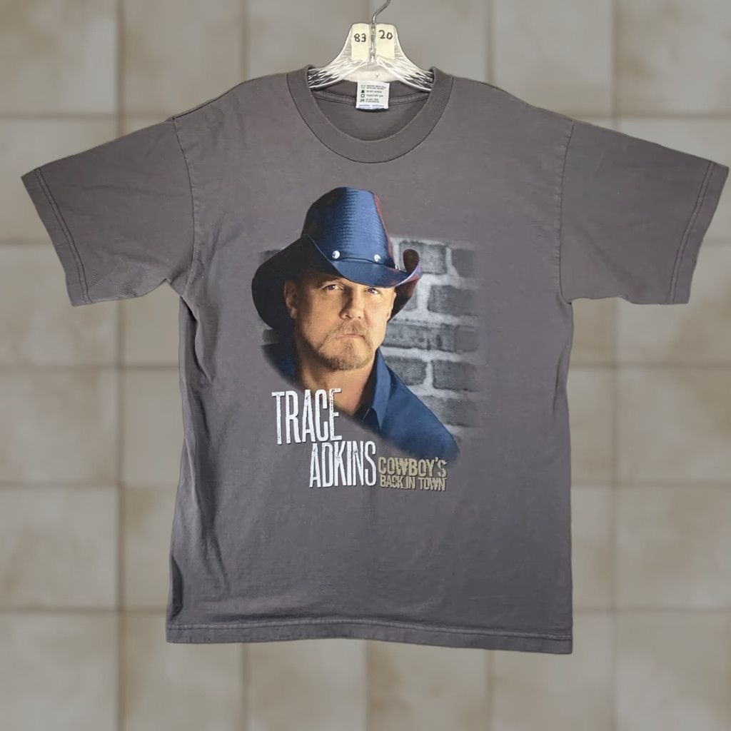 Doublet VINTAGE Trace Adkins Country Music T-Shirt Mens Large Crew Neck Double-Sided Cotton Gray 2010s Music Cowboy USA Size US L / EU 52-54 / 3 - 1 Thumbnail