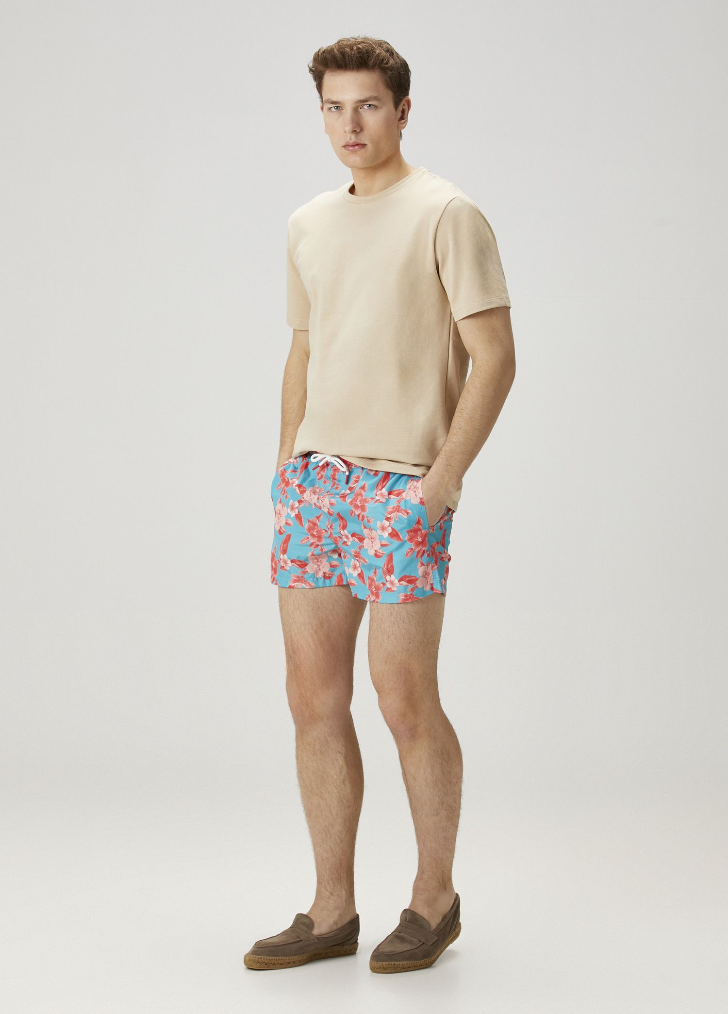 Kiton KITON Napoli blue pink floral print nylon swim shorts Large Size US 34 / EU 50 - 3 Thumbnail