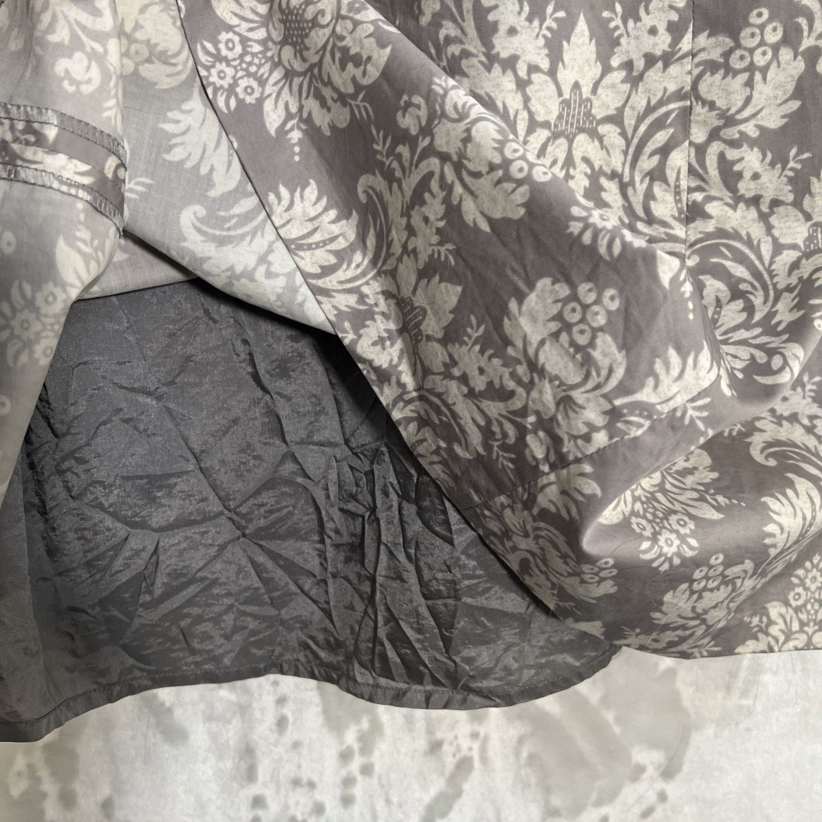 Loft Ann Taylor LOFT Strapless Summer Dress Gray White Floral Size XL / US 12-14 / IT 48-50 - 8 Thumbnail
