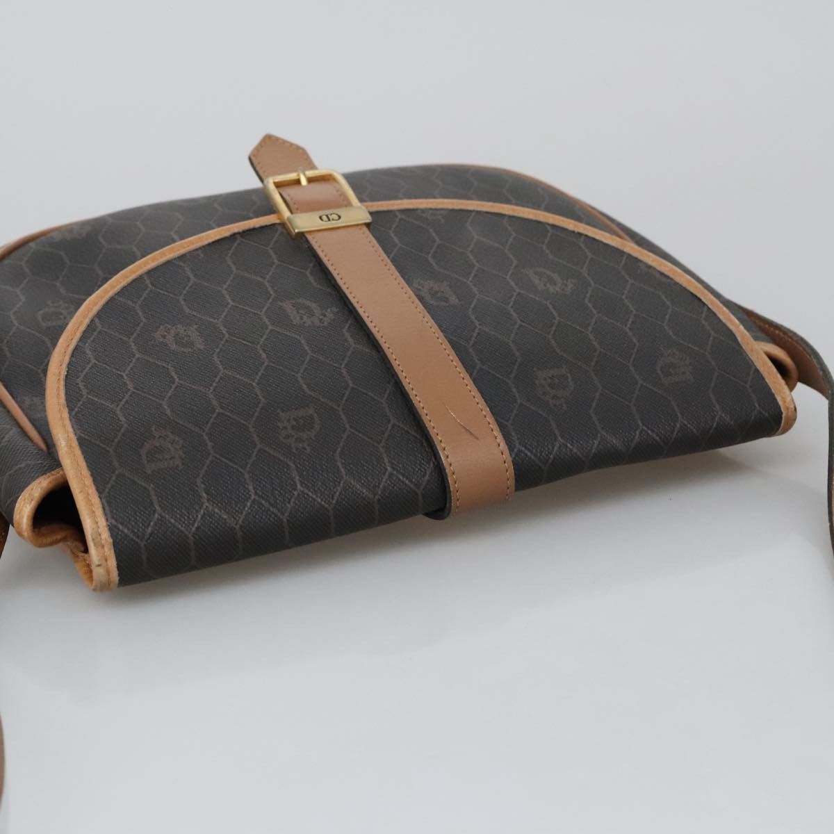 Dior DIOR Honeycomb Canvas Shoulder Bag Pvc Leather Black Size ONE SIZE - 6 Thumbnail