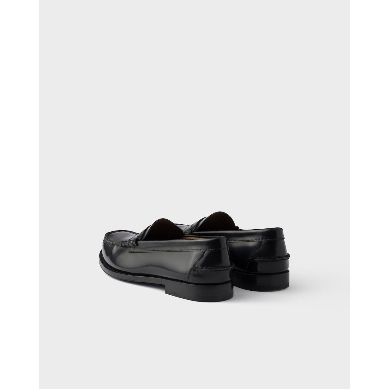 Prada PRADA $1250 Black Brushed Leather Loafers New & Authentic (M Size US 7 / EU 40 - 5 Thumbnail