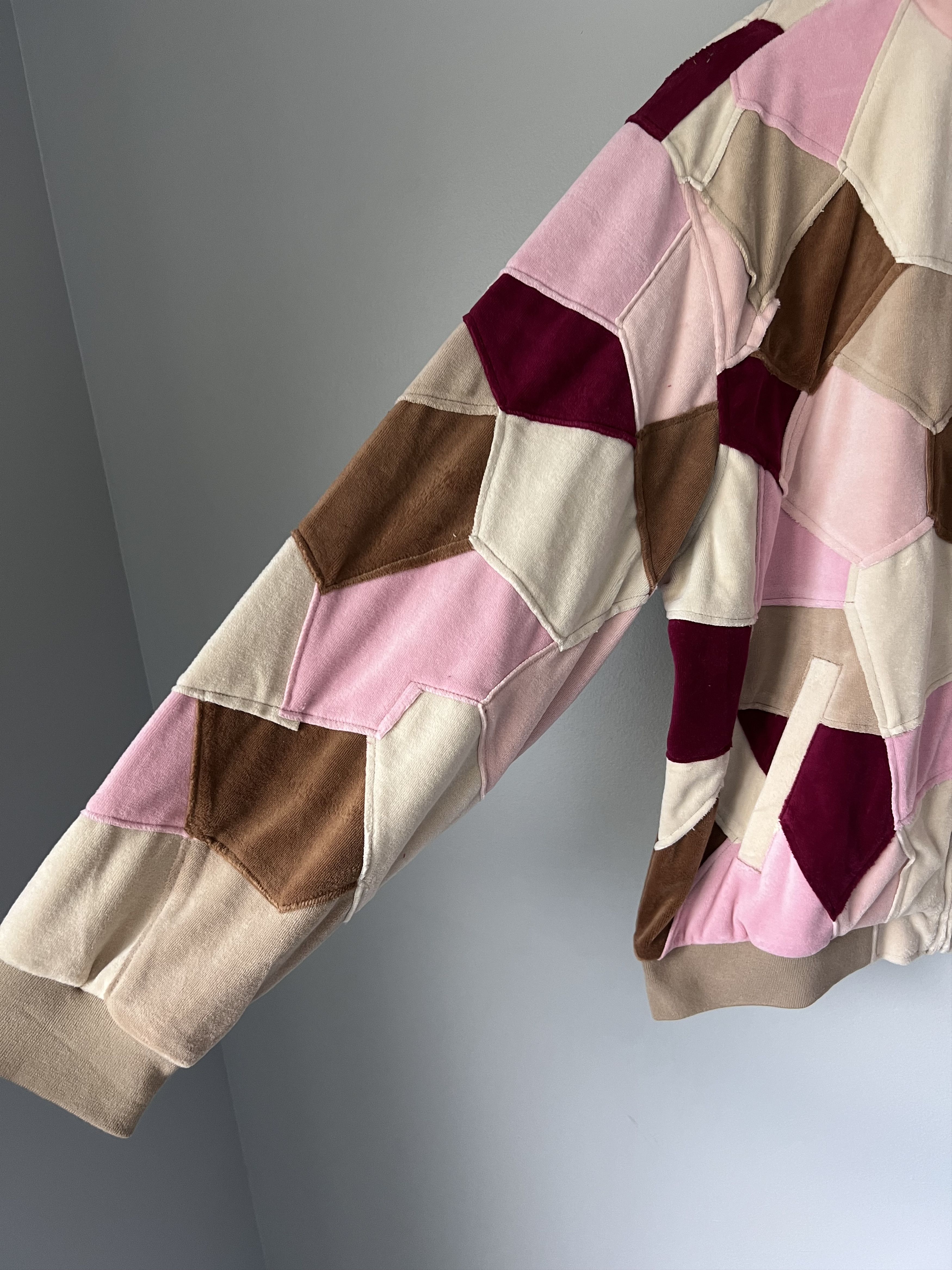 Supreme Supreme Patchwork Velour Track Jacket in Tan Size US L / EU 52-54 / 3 - 4 Thumbnail