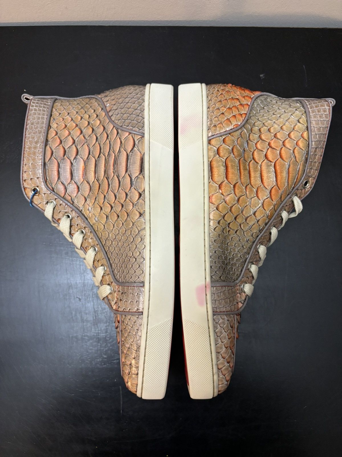 Christian Louboutin Christian Louboutin Red Bottom Louis Orlato Python Snakeskin Size US 12 / EU 45 - 4 Thumbnail