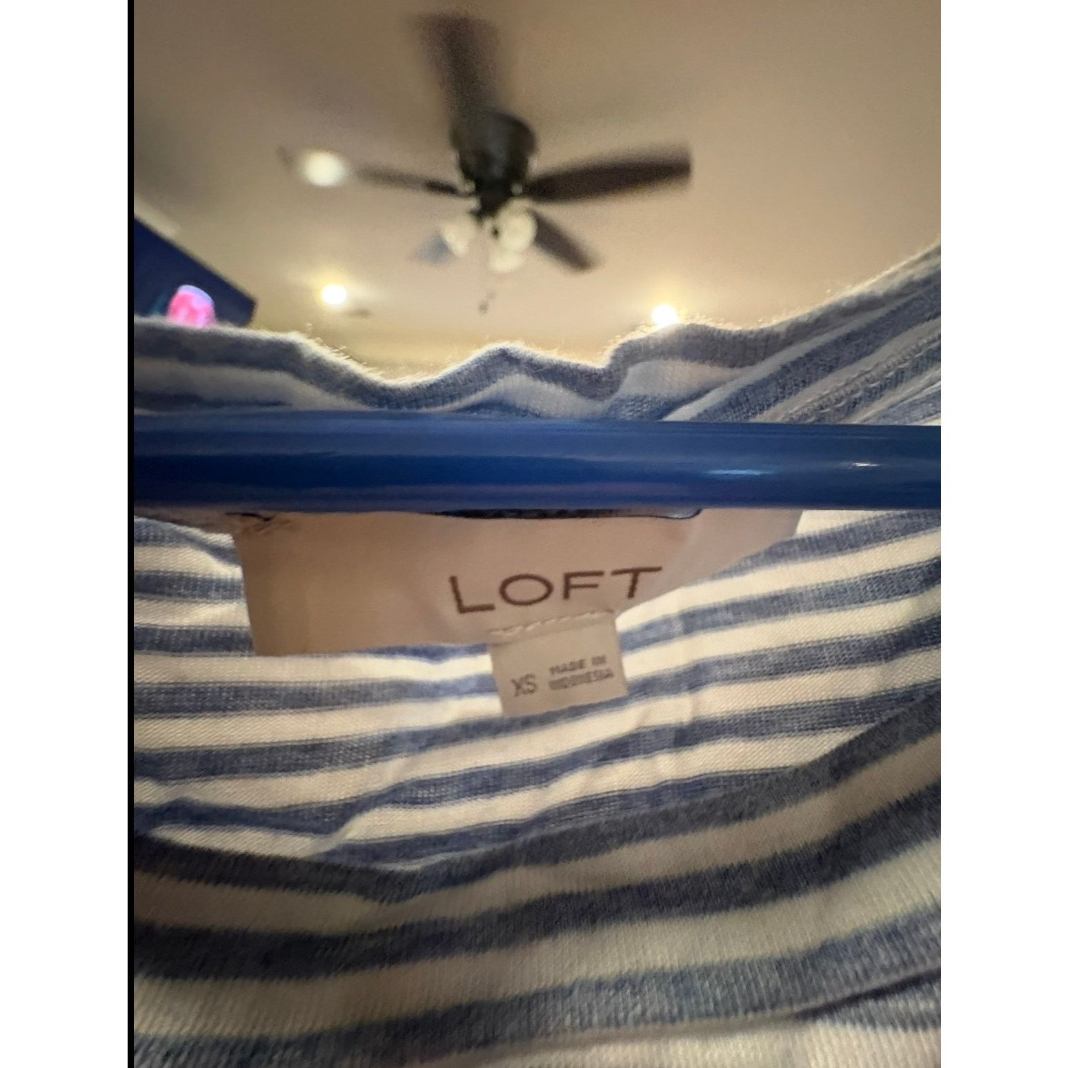 Loft LOFT Blue White Striped Short Sleeve Tee Women’s XS 0–2 Size XS / US 0-2 / IT 36-38 - 3 Thumbnail