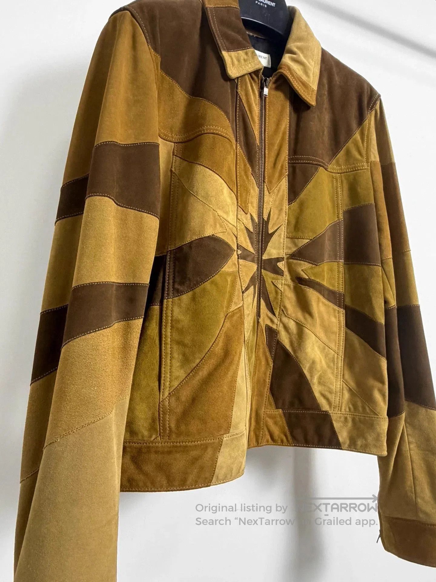 Saint Laurent Paris Brown Patchwork Leather Jacket Size S. Size US S / EU 44-46 / 1 - 3 Thumbnail