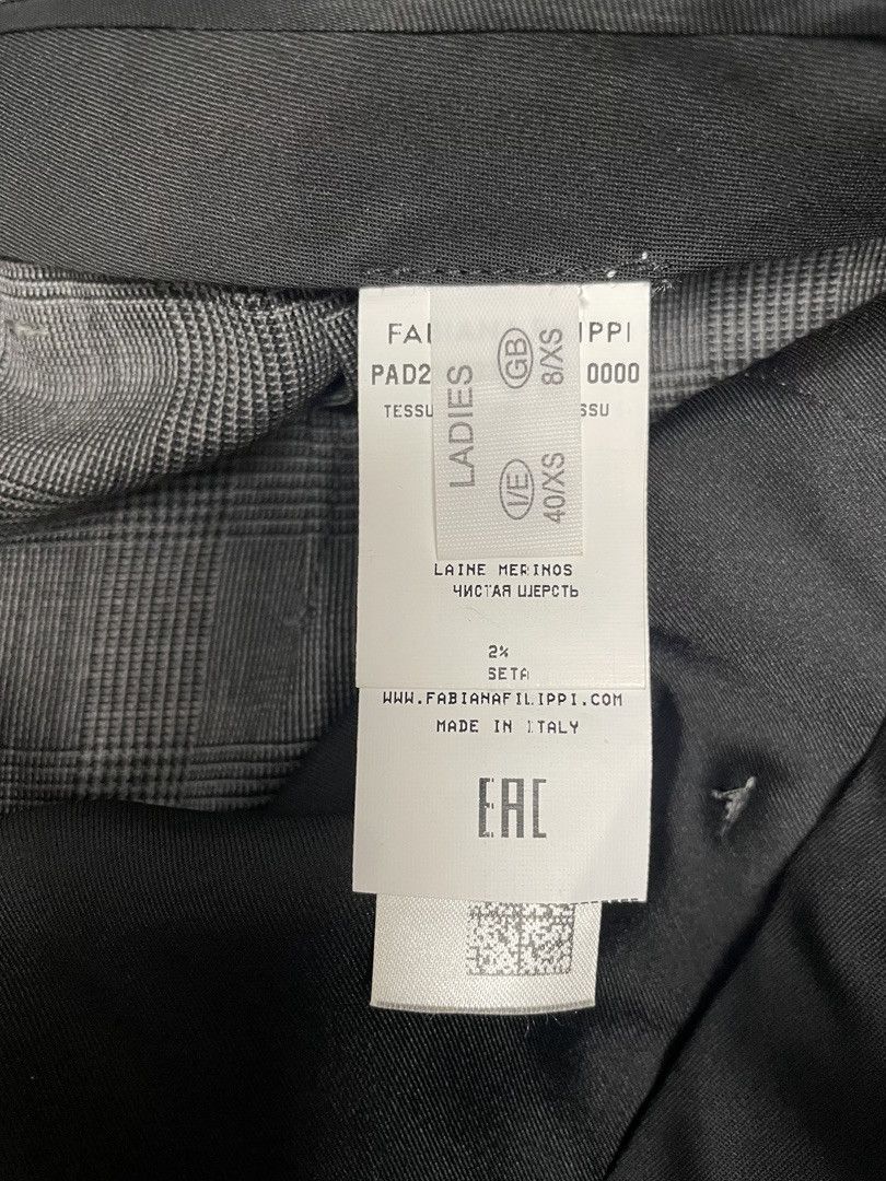 Fabiana Filippi FABIANA FILIPPI Womens Check Wide-Leg Pants Size 27" / US 4 / IT 40 - 14 Thumbnail