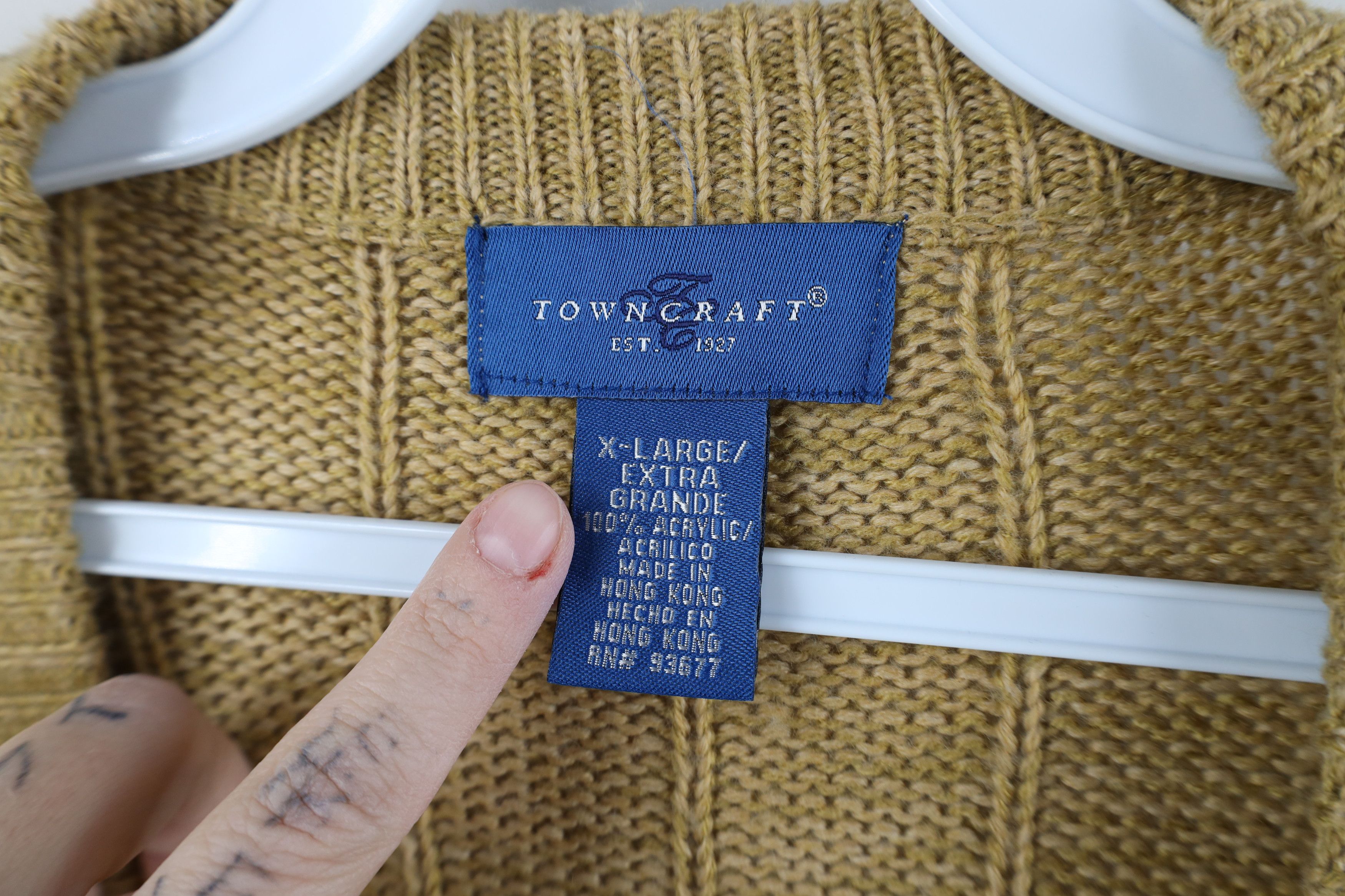 Vintage Vintage 90s Streetwear Cable Knit Cardigan Sweater Vest Size US XL / EU 56 / 4 - 6 Thumbnail