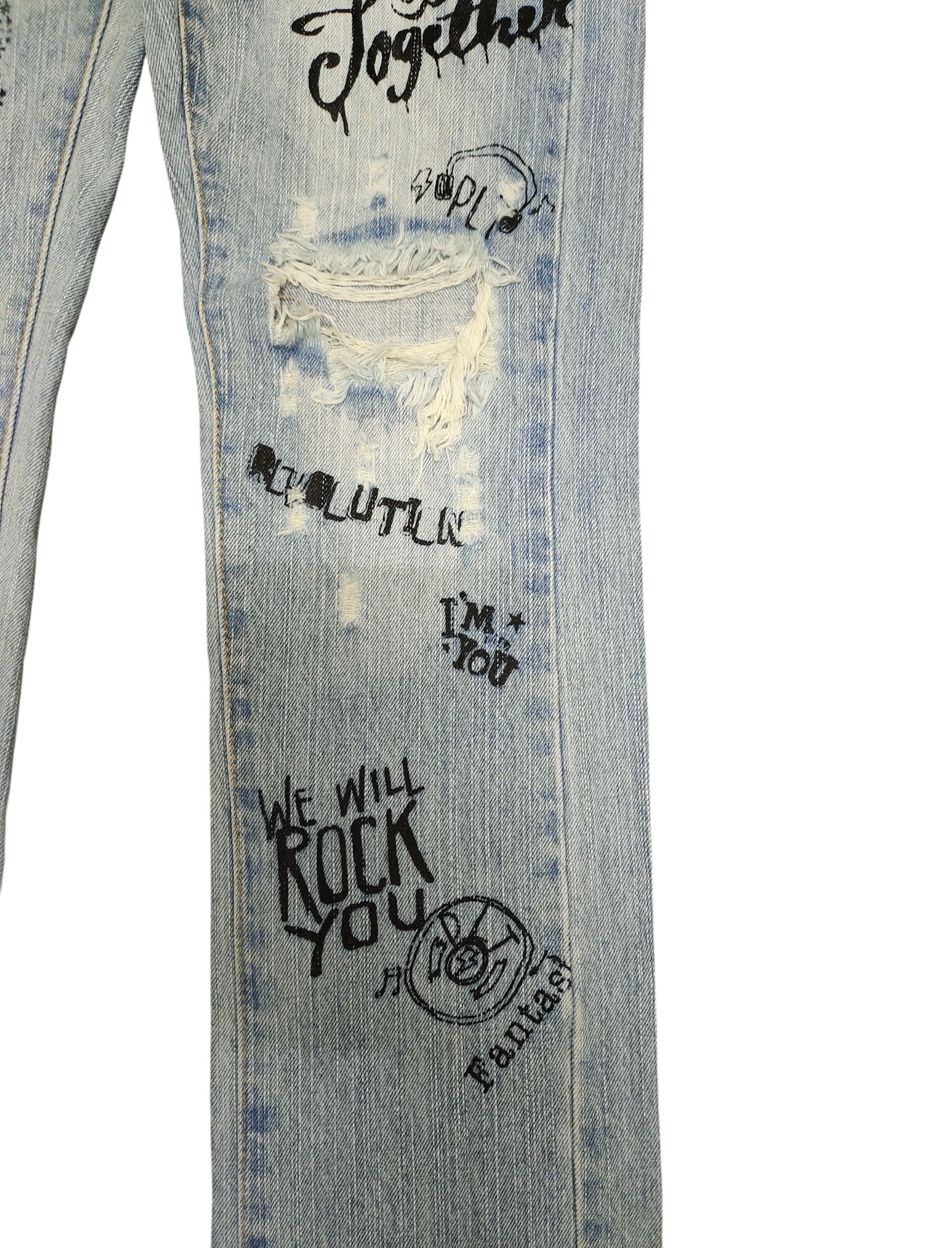 Hysteric Glamour Plt Jeans Japan Clawmark Distress Design Denim Jeans Size US 28 / EU 44 - 3 Thumbnail